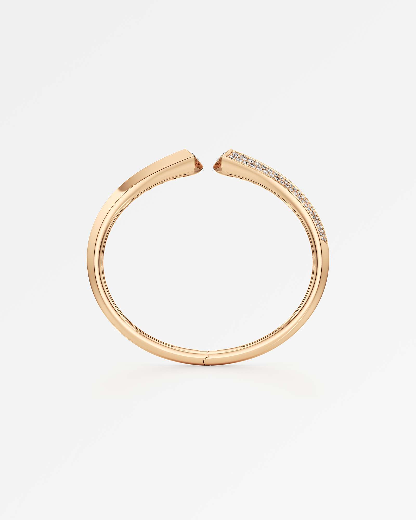AM To Beyond Skiris Pavé Diamond Bangle, in 14K Rose Gold (3.31 ctw)