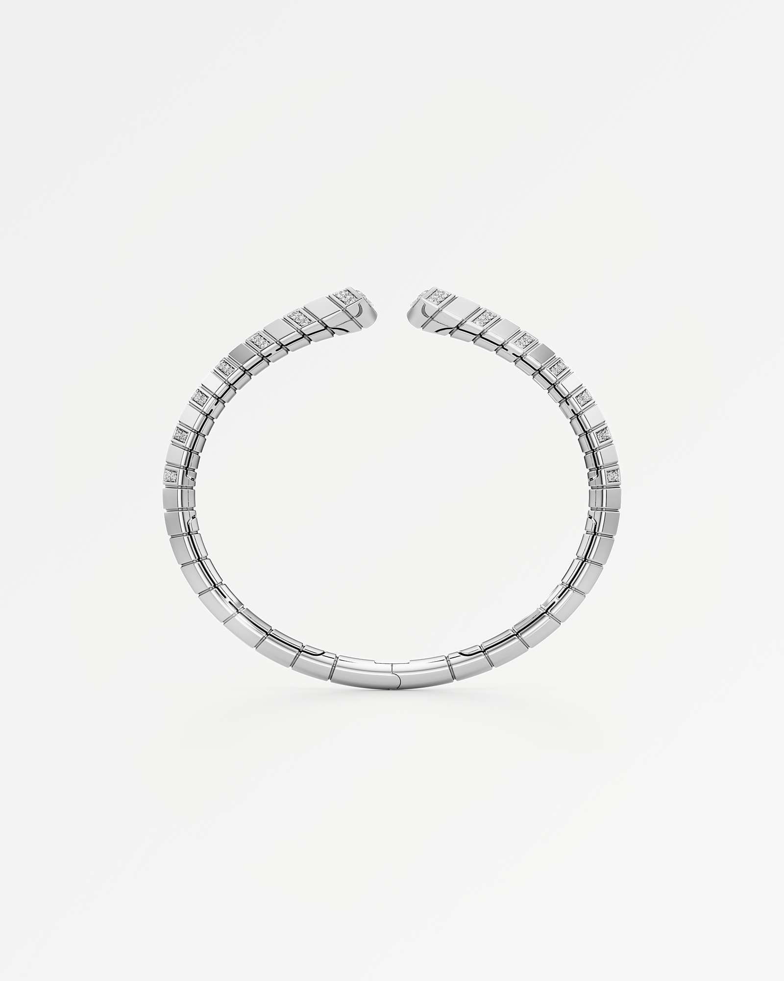 AM To Beyond Skira Diamond Bangle, in 14K White Gold (1.52 ctw)