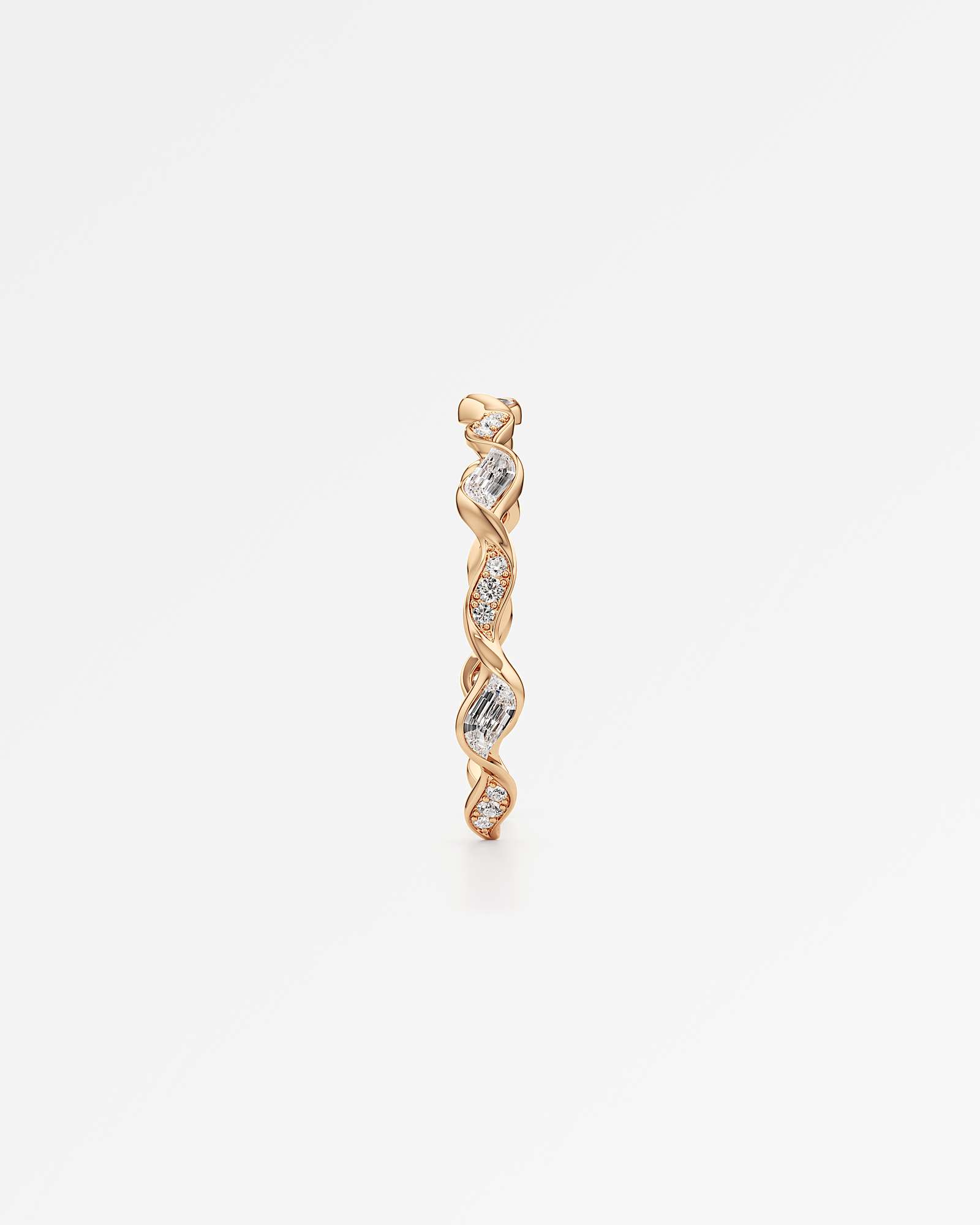 Glimmer Reverie Diamond Bangle , In 14K Rose Gold (5.06 ctw)