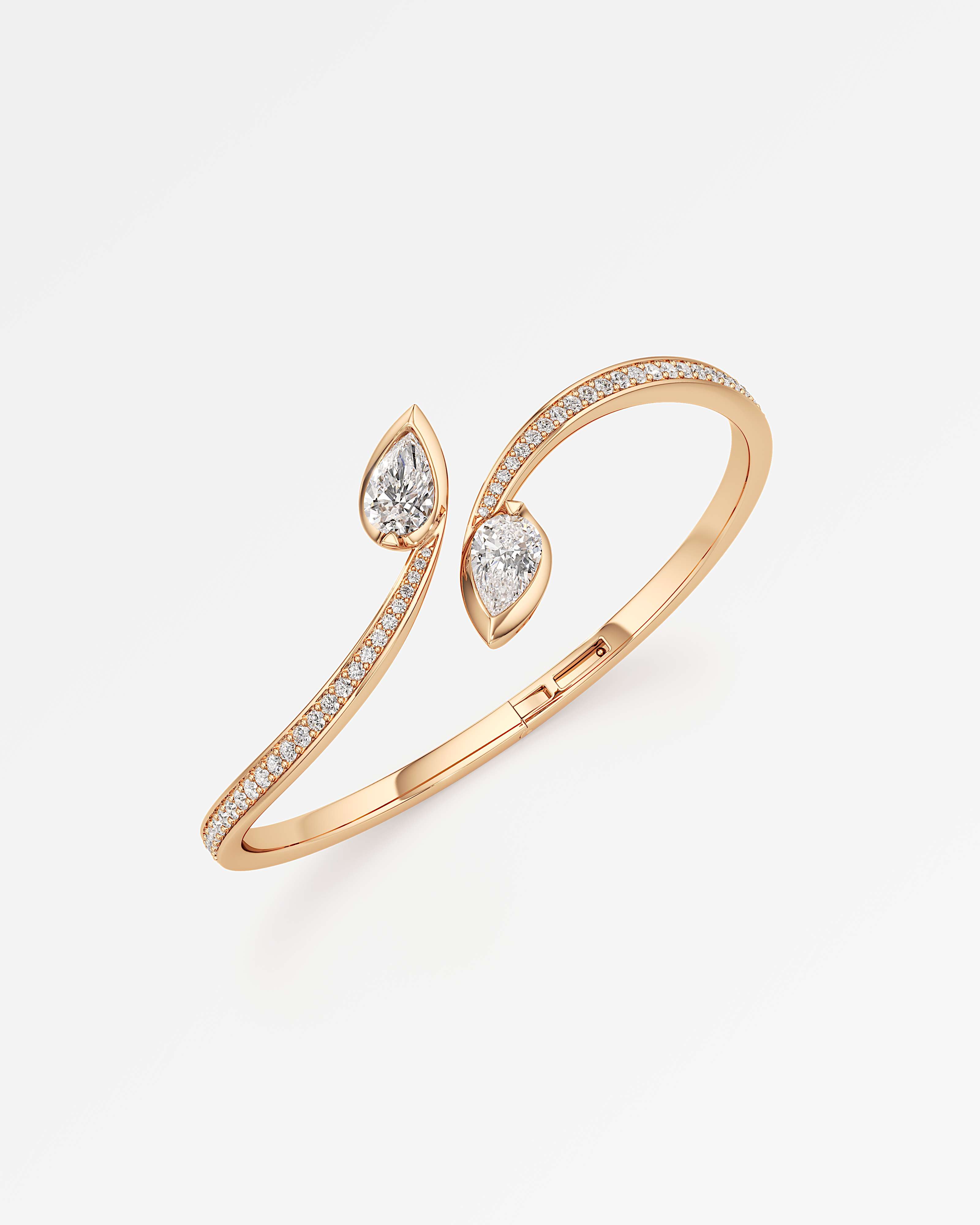 Pinnacle Serelle Diamond Bangle, In 14K Rose Gold (4.37 ctw)