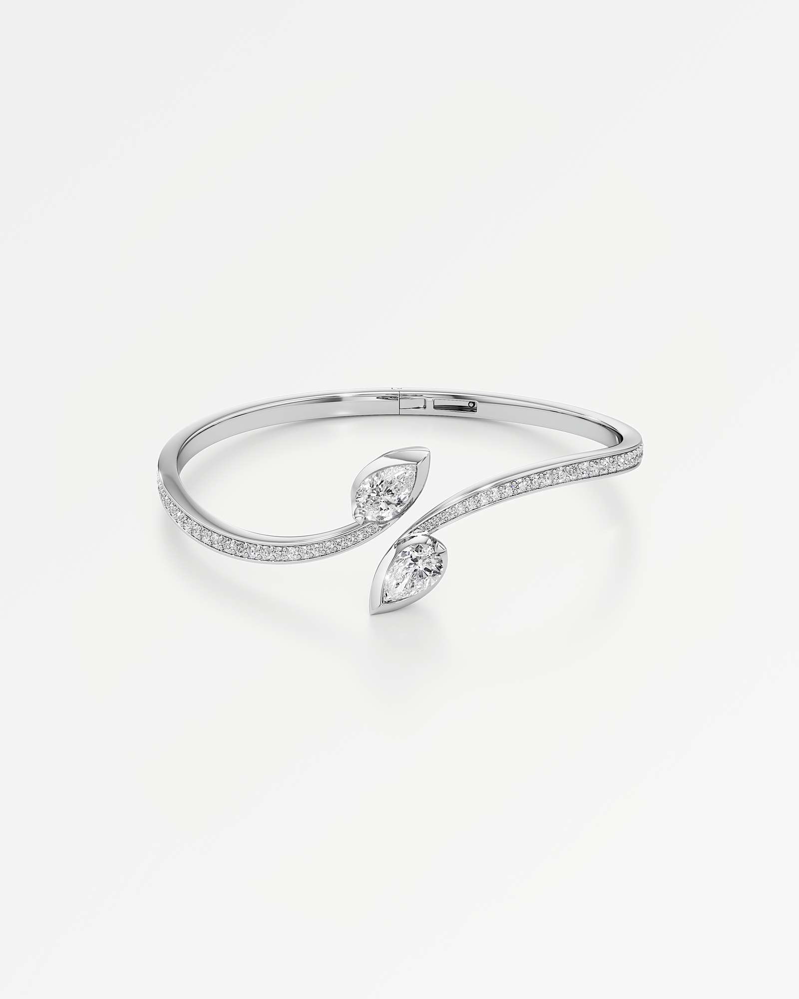 Pinnacle Serelle Diamond Bangle, In 14K White Gold (4.37 ctw)