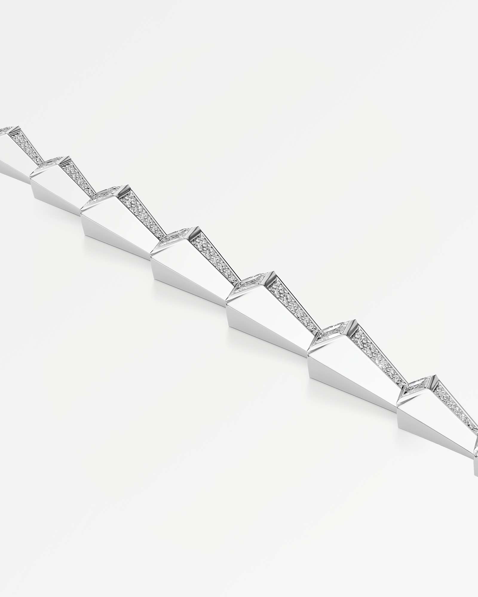 AM To Beyond Axira Pavé Diamond Bracelet, in 14K White Gold (4.37 ctw)