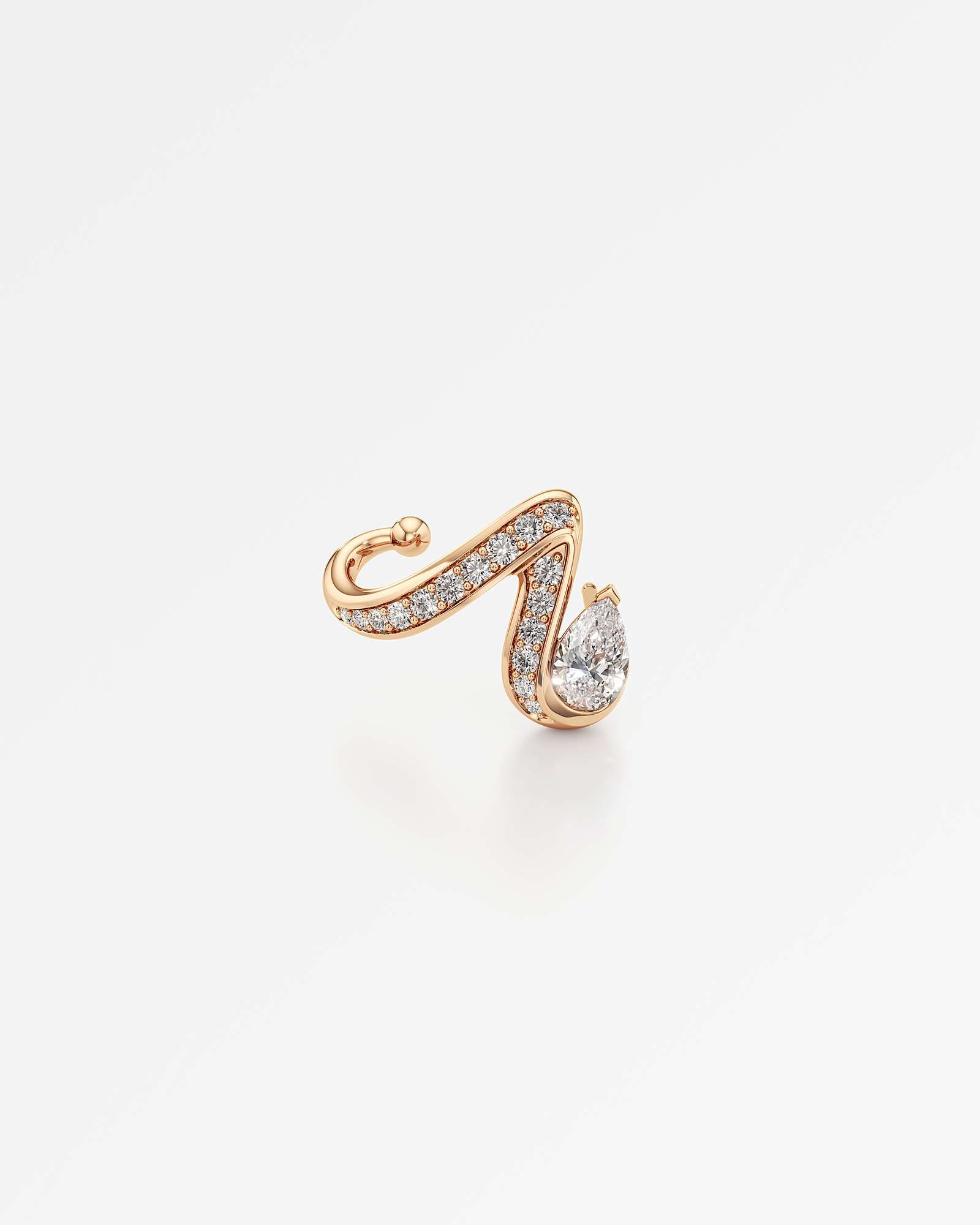 You Tendril Diamond Earrings, in 14K Rose Gold (0.99 ctw)