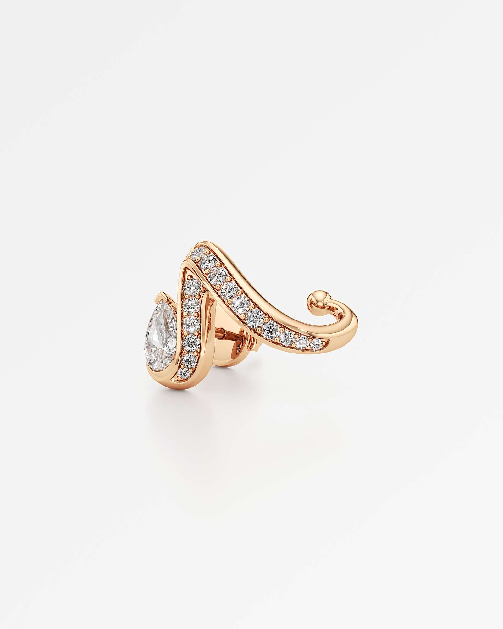 You Tendril Diamond Earrings, in 14K Rose Gold (0.99 ctw)