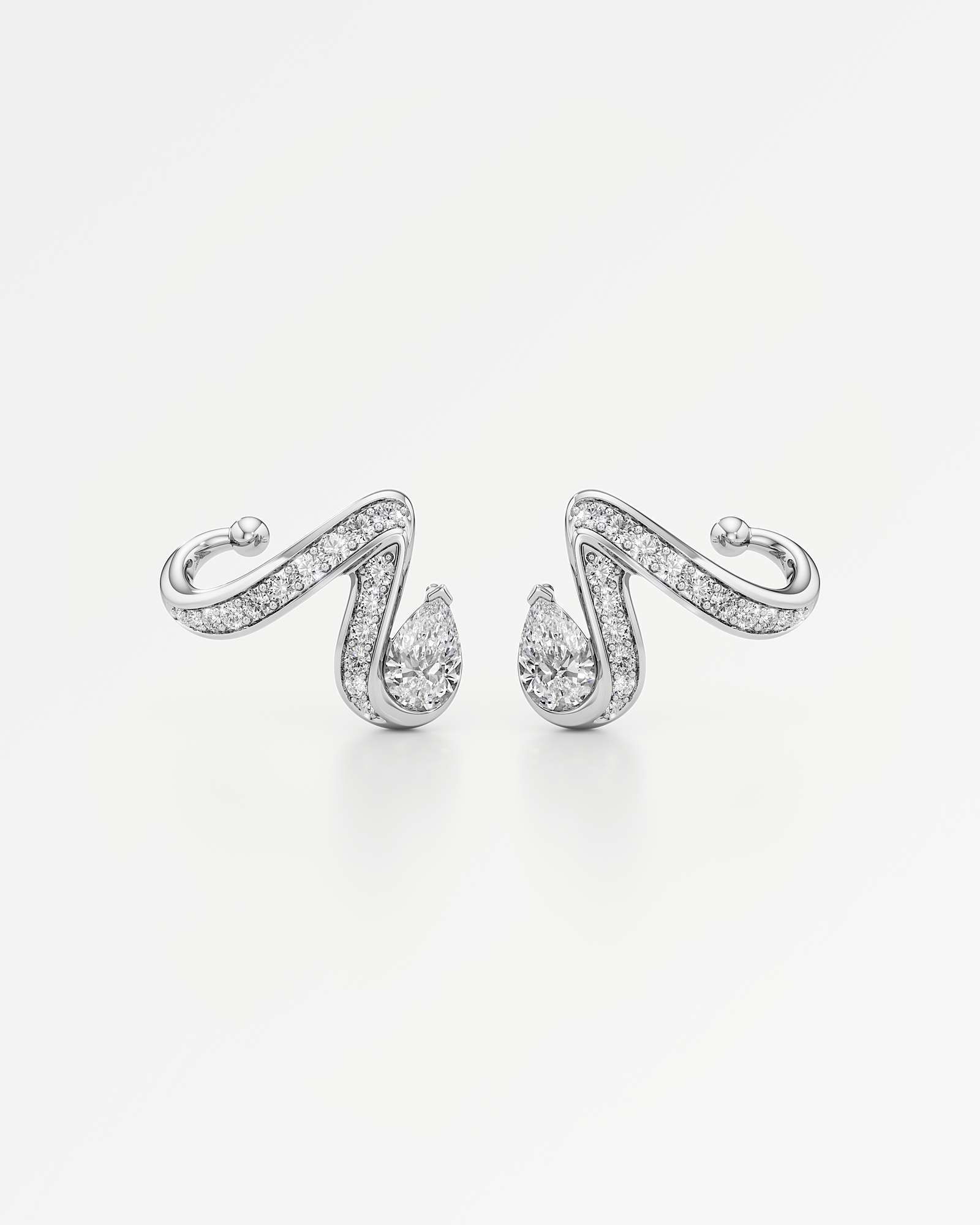 Tendril Diamond Earrings