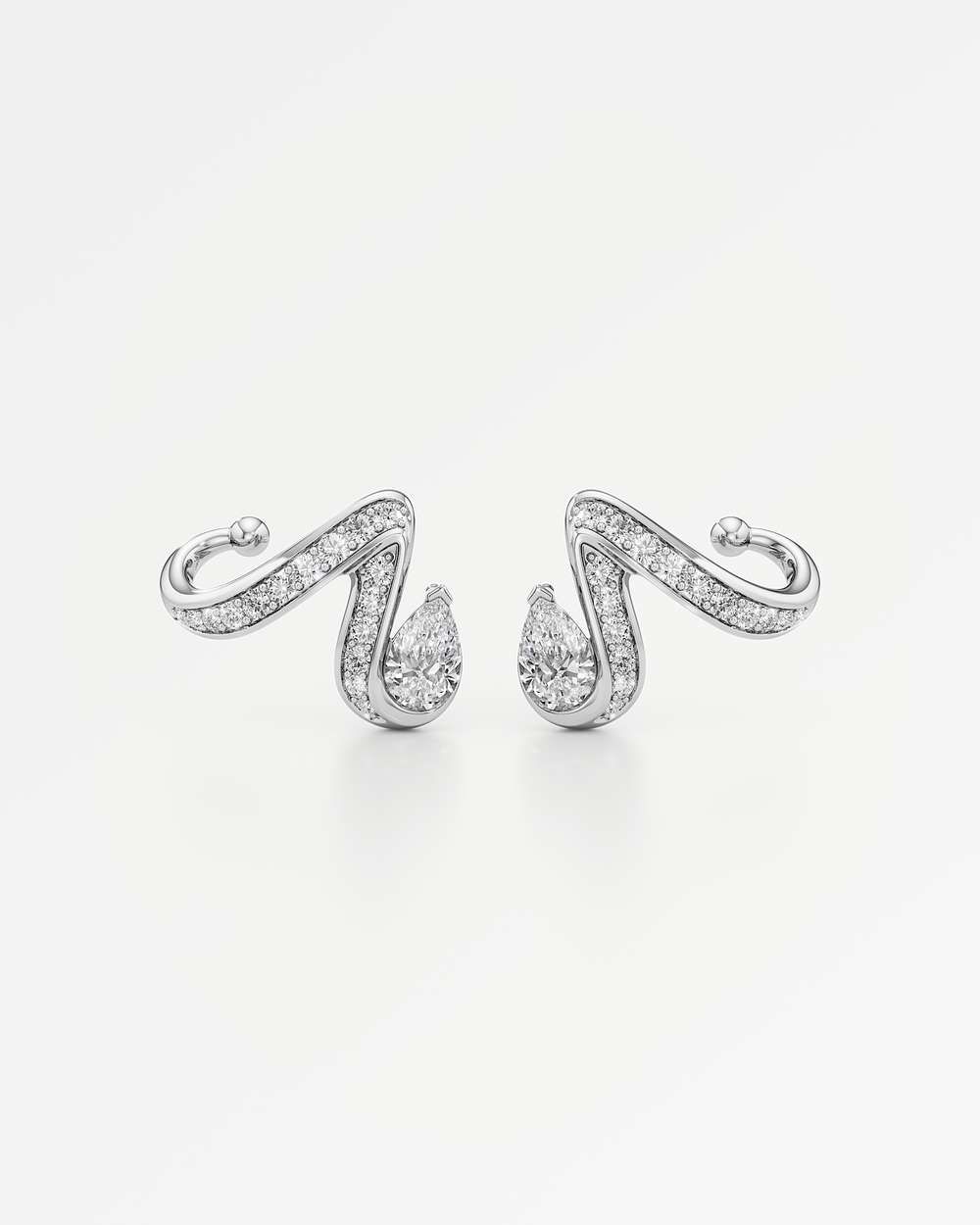 Tendril Diamond Earrings