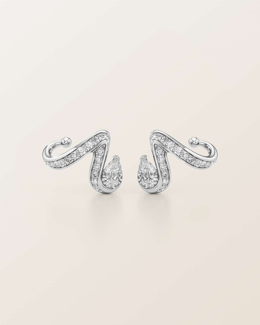 Tendril Diamond Earrings