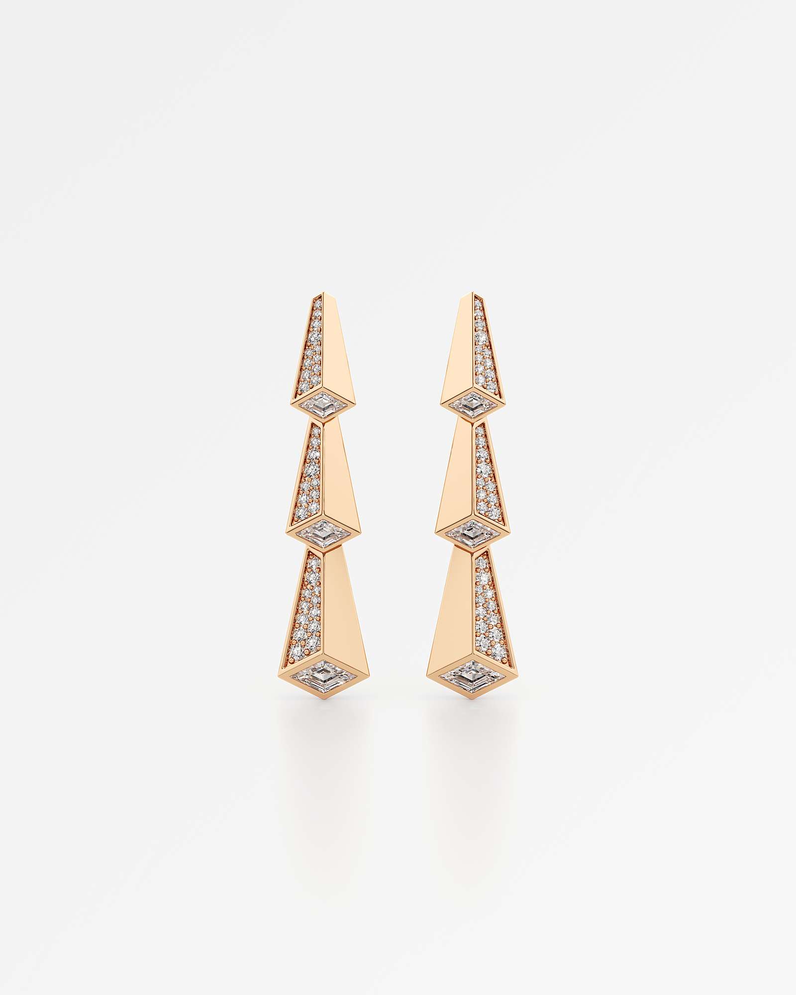 Trelis Pavé Diamond Earrings