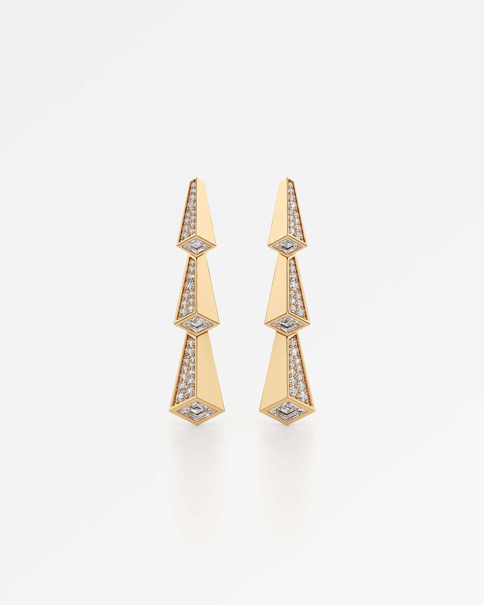 Trelis Pavé Diamond Earrings