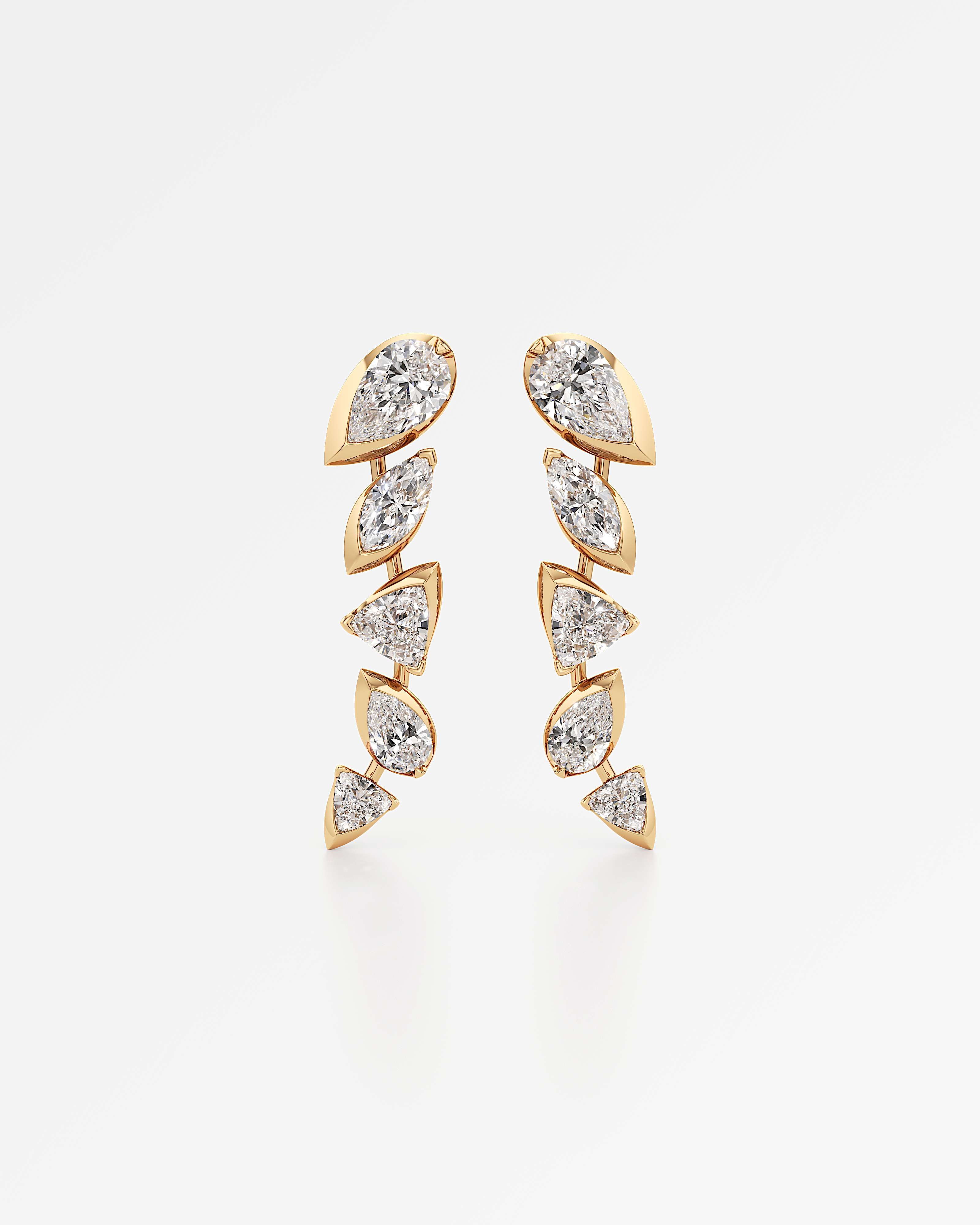Pinnacle Vetté Diamond Earrings, In 14K Yellow Gold (3.42 ctw)