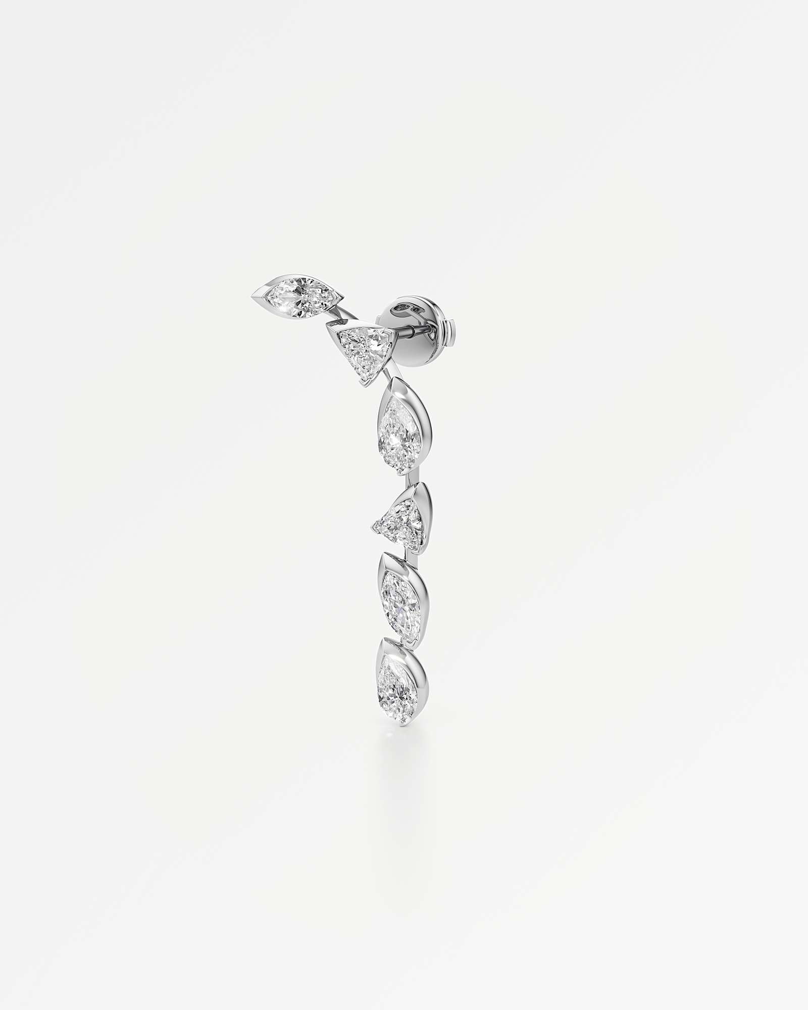 Pinnacle Falasé Diamond Earrings, In 14K White Gold (2.28 ctw)