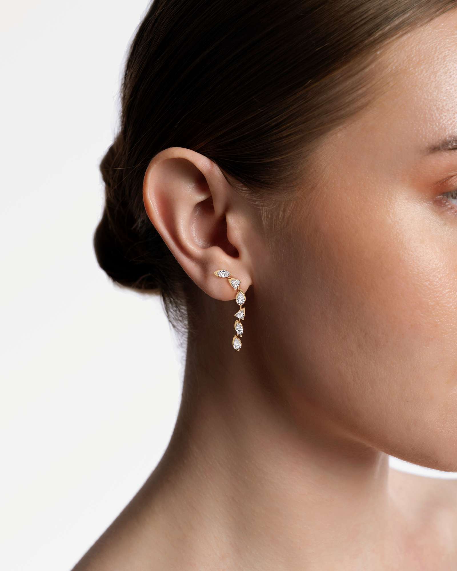 Pinnacle Falasé Diamond Earrings, In 14K Yellow Gold (2.28 ctw)