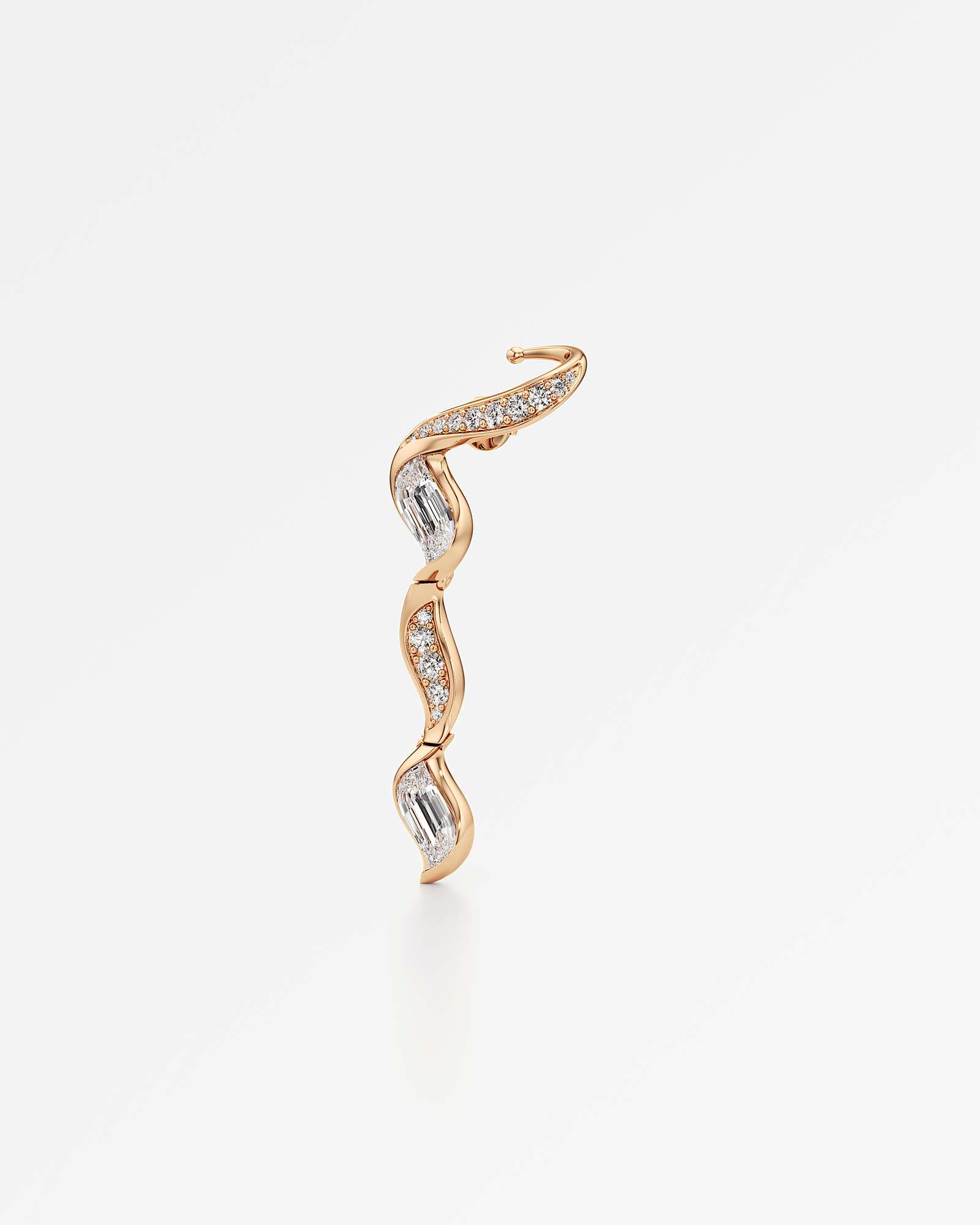 Glimmer Reflera Diamond Earrings, In 14K Rose Gold (5.12 ctw)