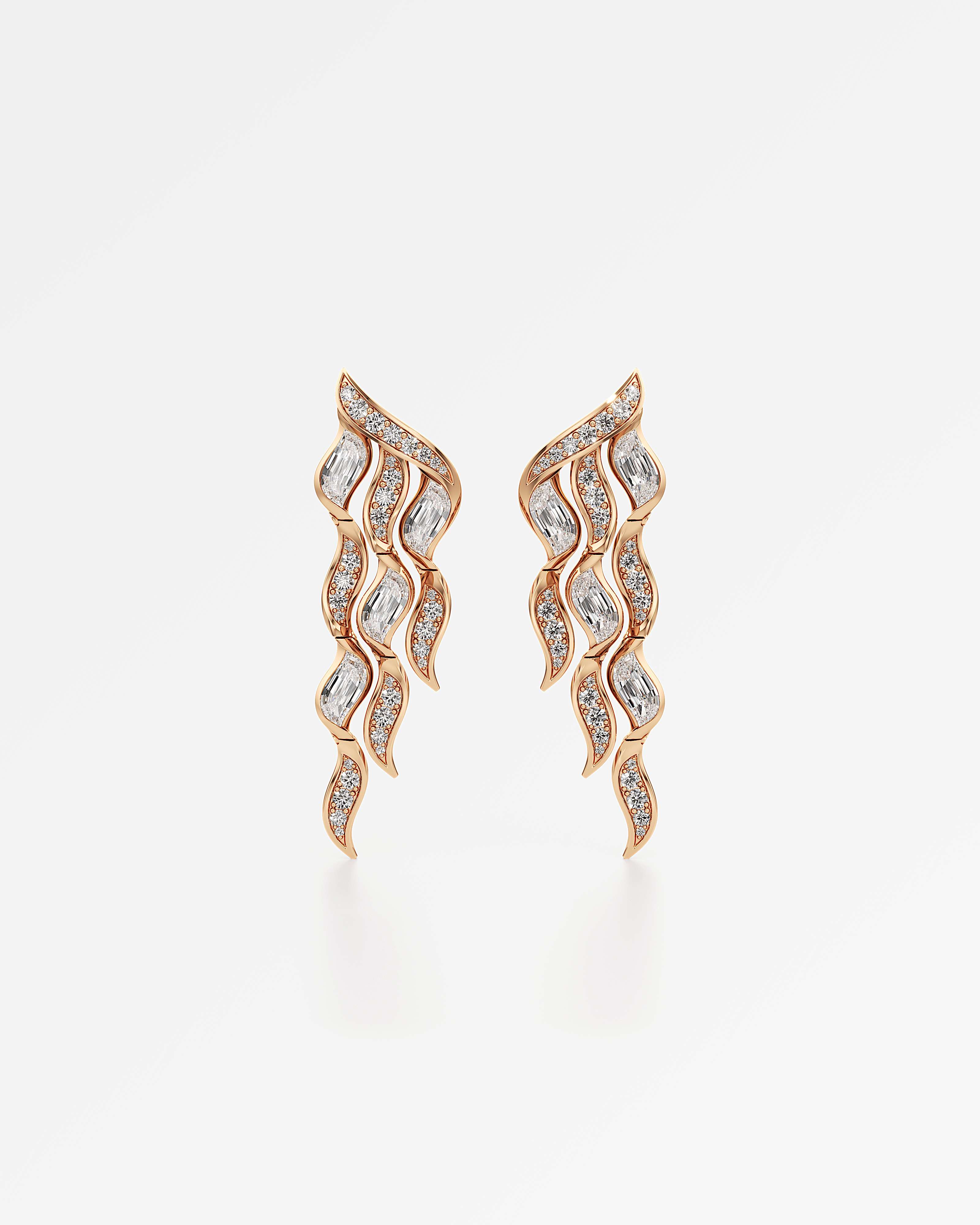 Glimmer Namiére Diamond Earrings, In 14K Rose Gold (8.53 ctw)