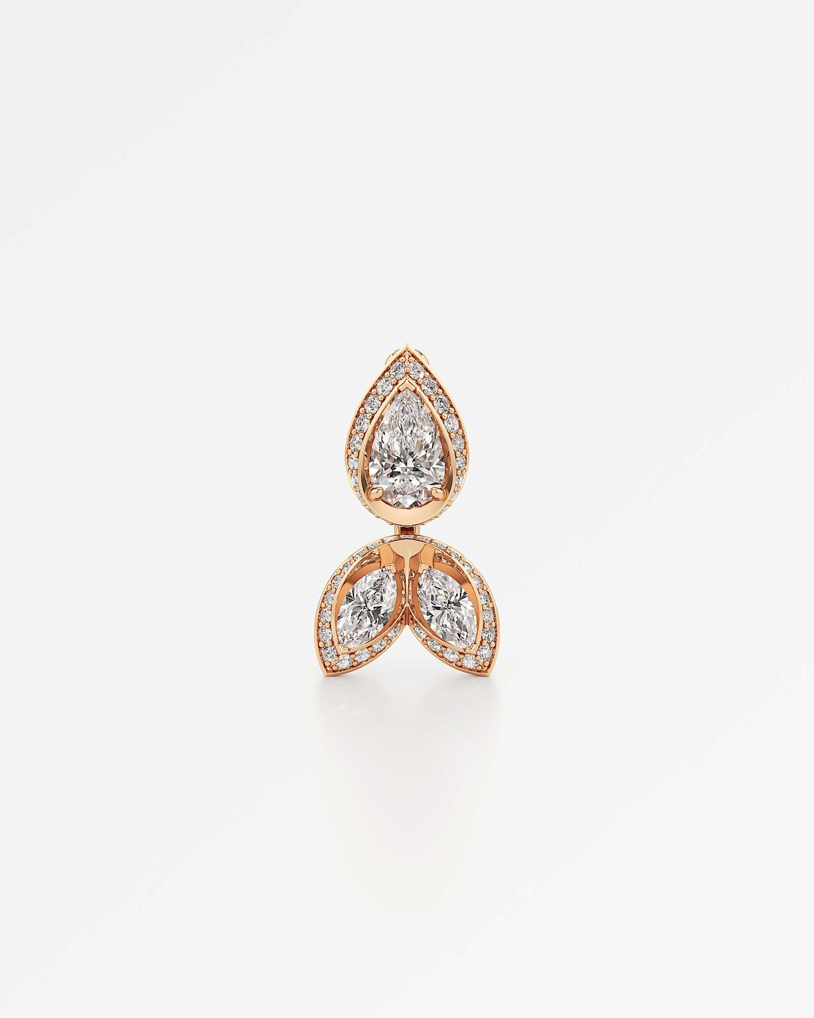HELD Triella Diamond Earrings, In 14K Rose Gold (3.21 ctw)