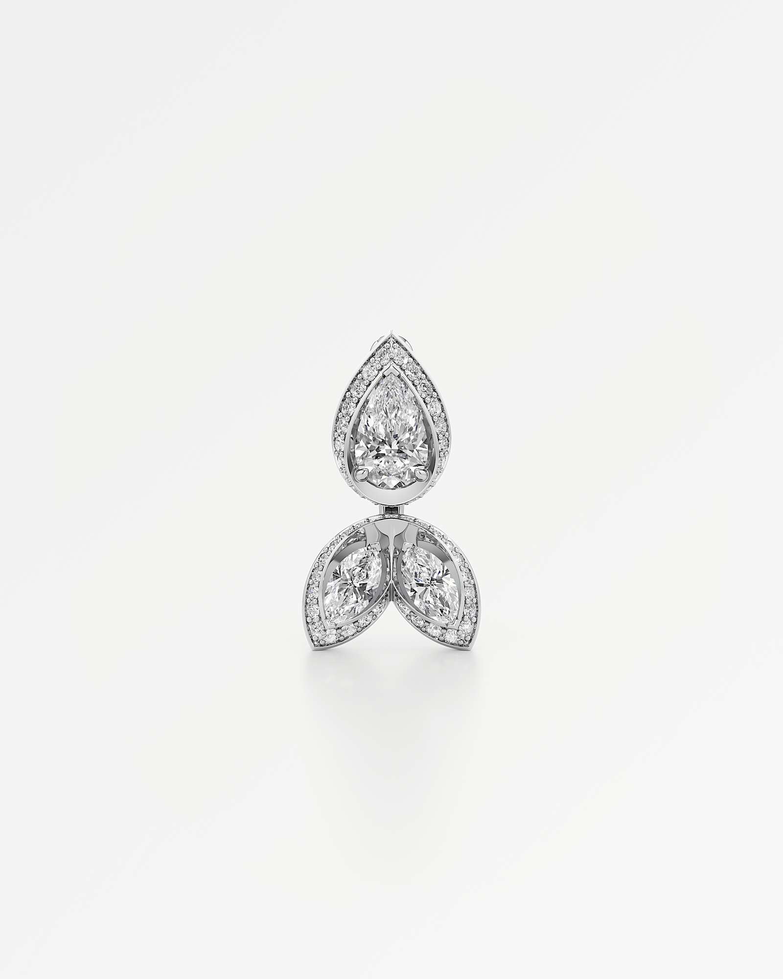 HELD Triella Diamond Earrings, In 14K White Gold (3.21 ctw)