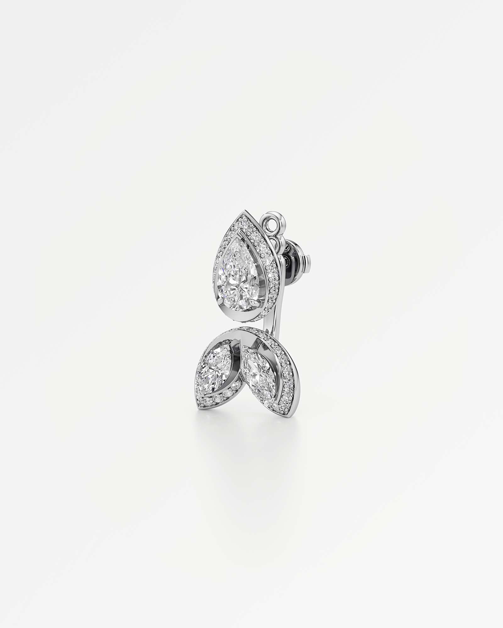 HELD Triella Diamond Earrings, In 14K White Gold (3.21 ctw)