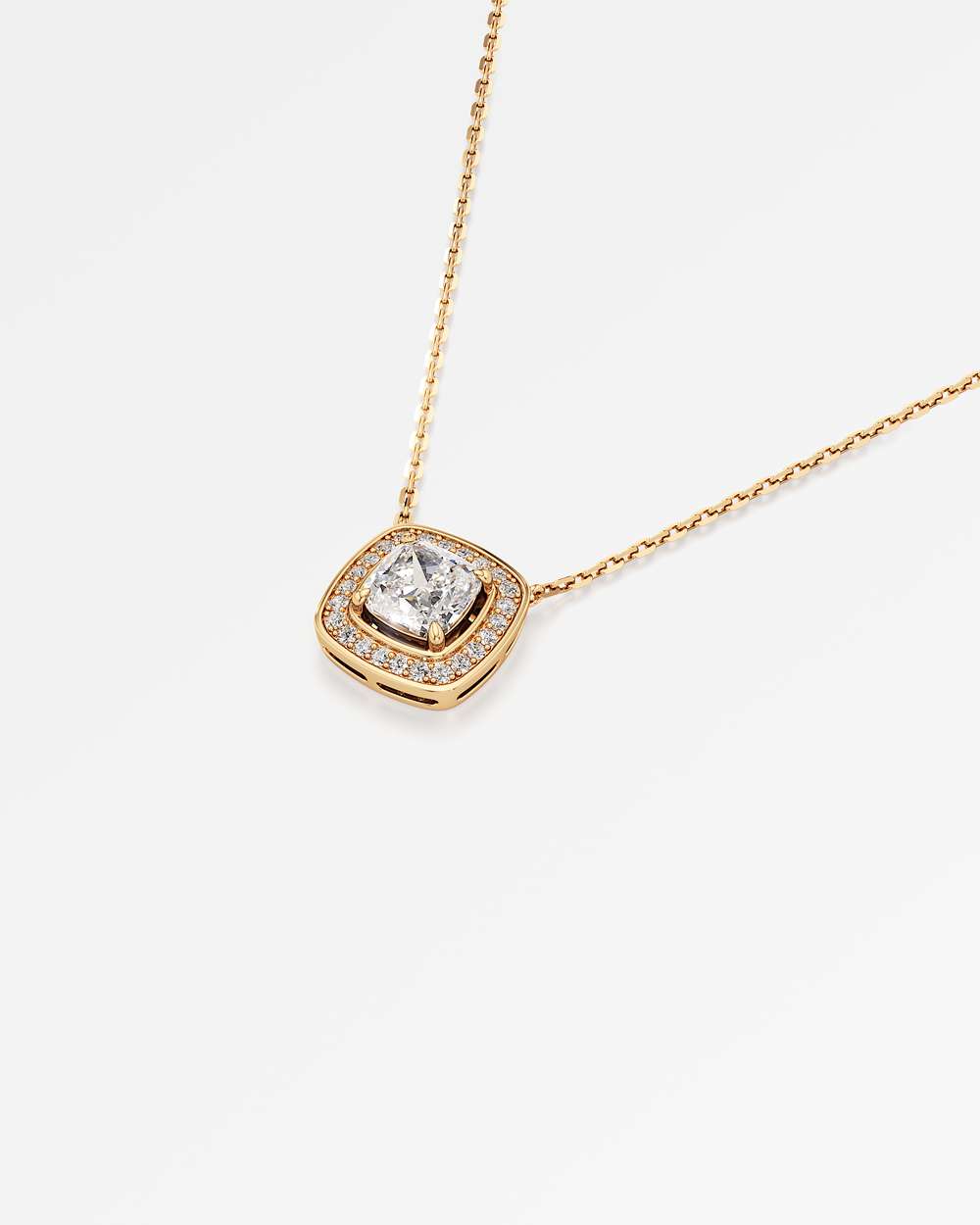 Celeste Diamond Halo Necklace