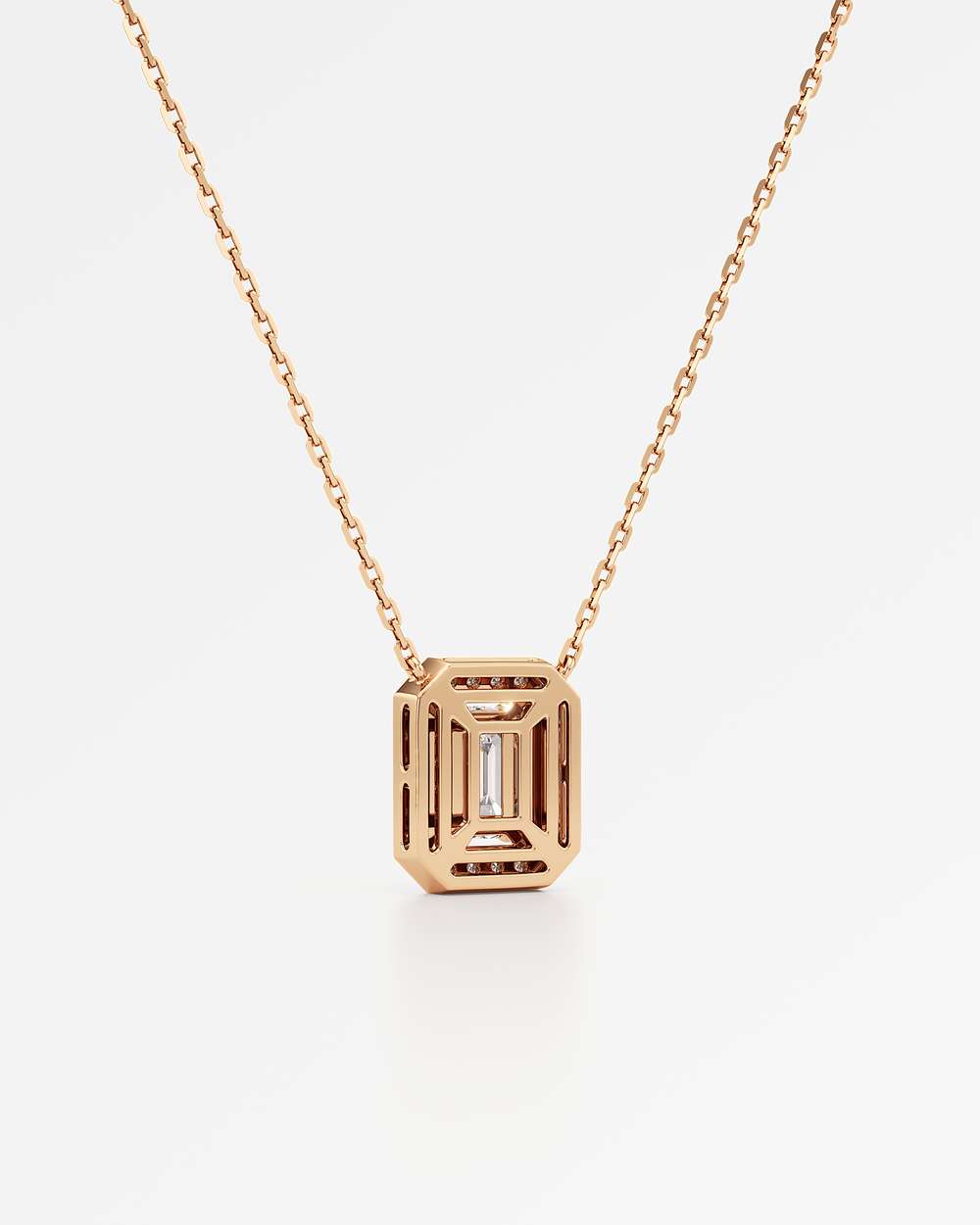 Celeste Diamond Halo Necklace