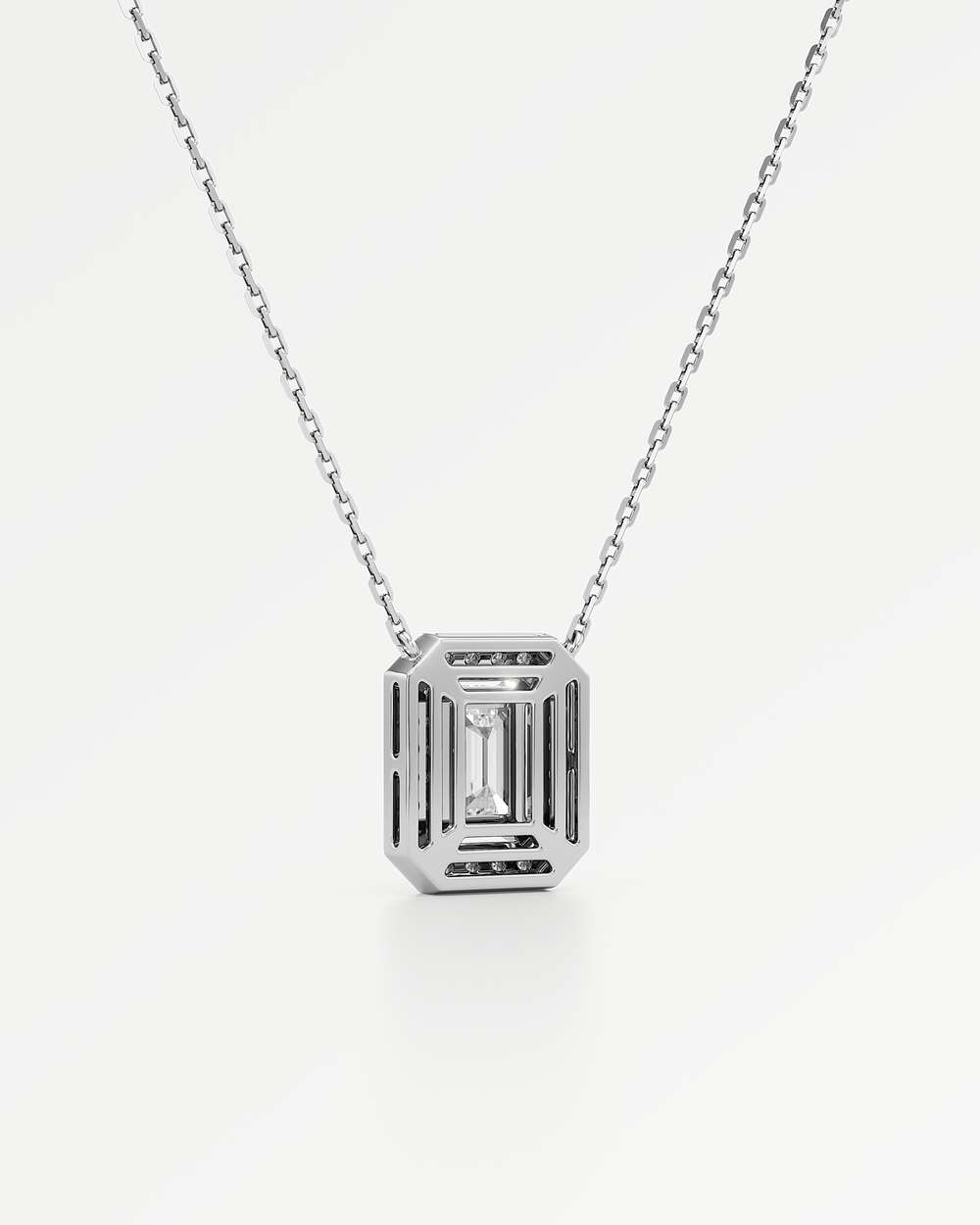 Celeste Diamond Halo Necklace