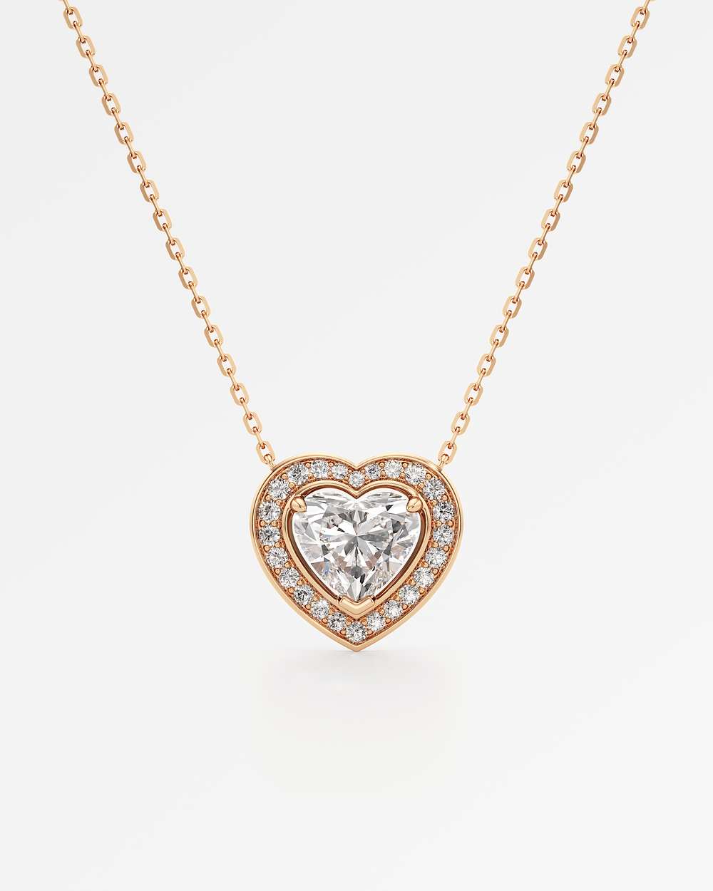 Celeste Diamond Halo Necklace