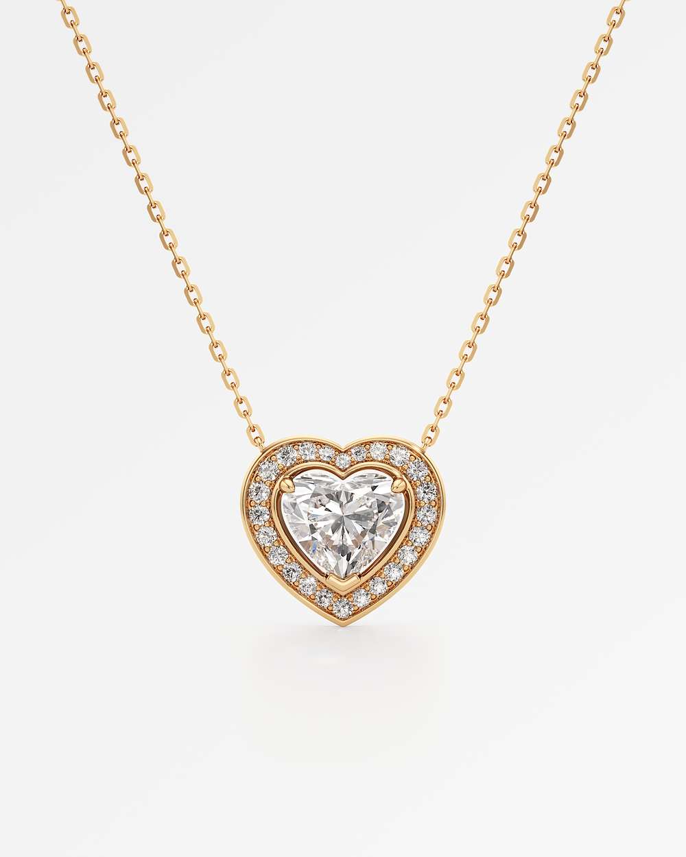 Celeste Diamond Halo Necklace