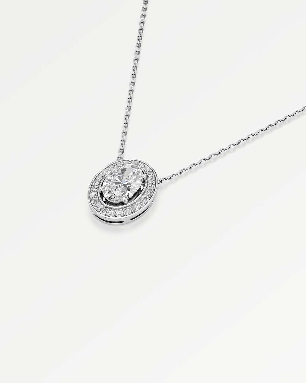 Celeste Diamond Halo Necklace