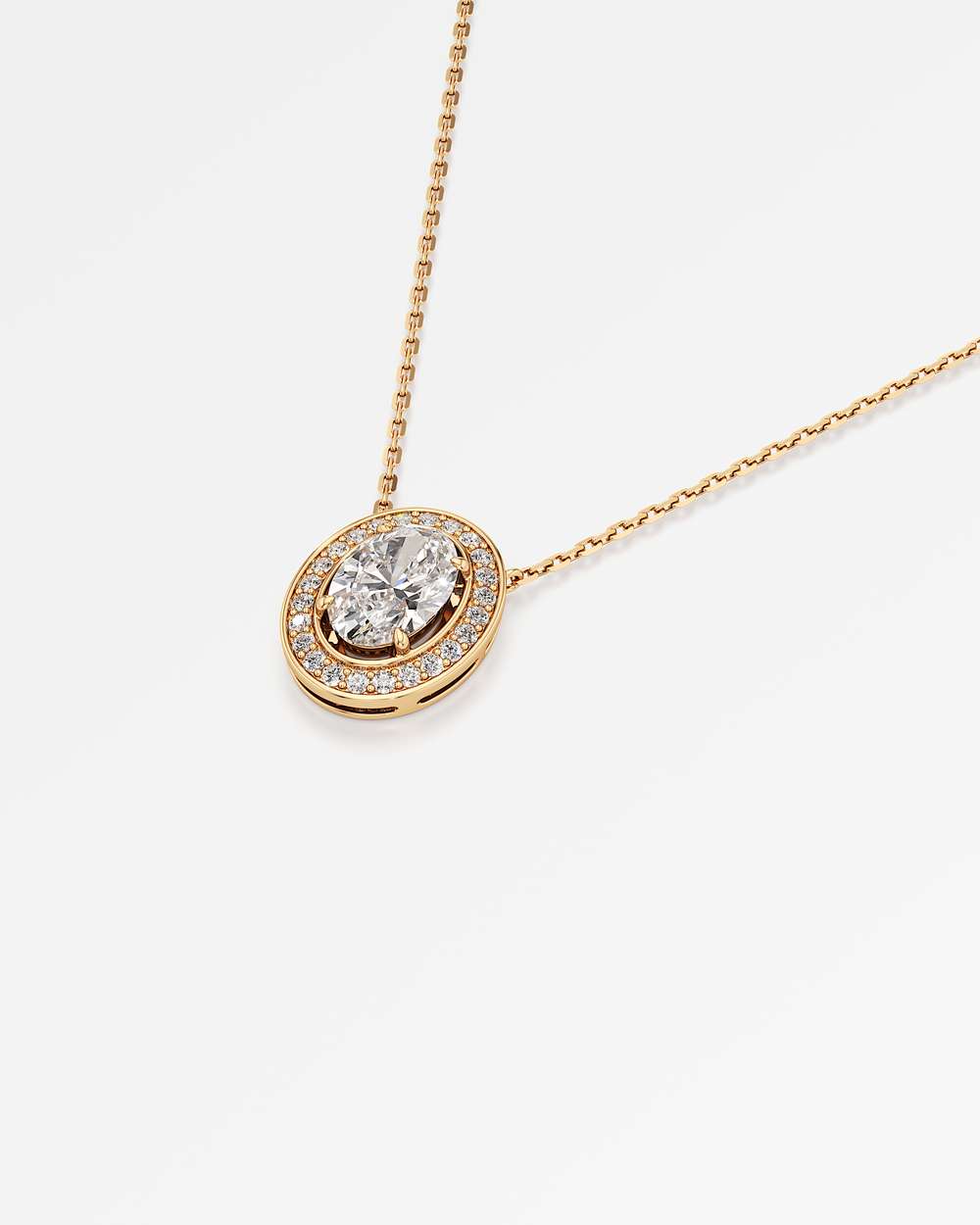 Celeste Diamond Halo Necklace