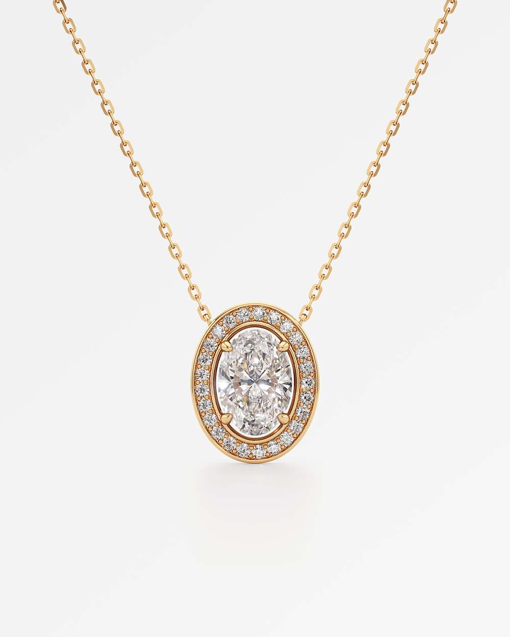 Celeste Diamond Halo Necklace