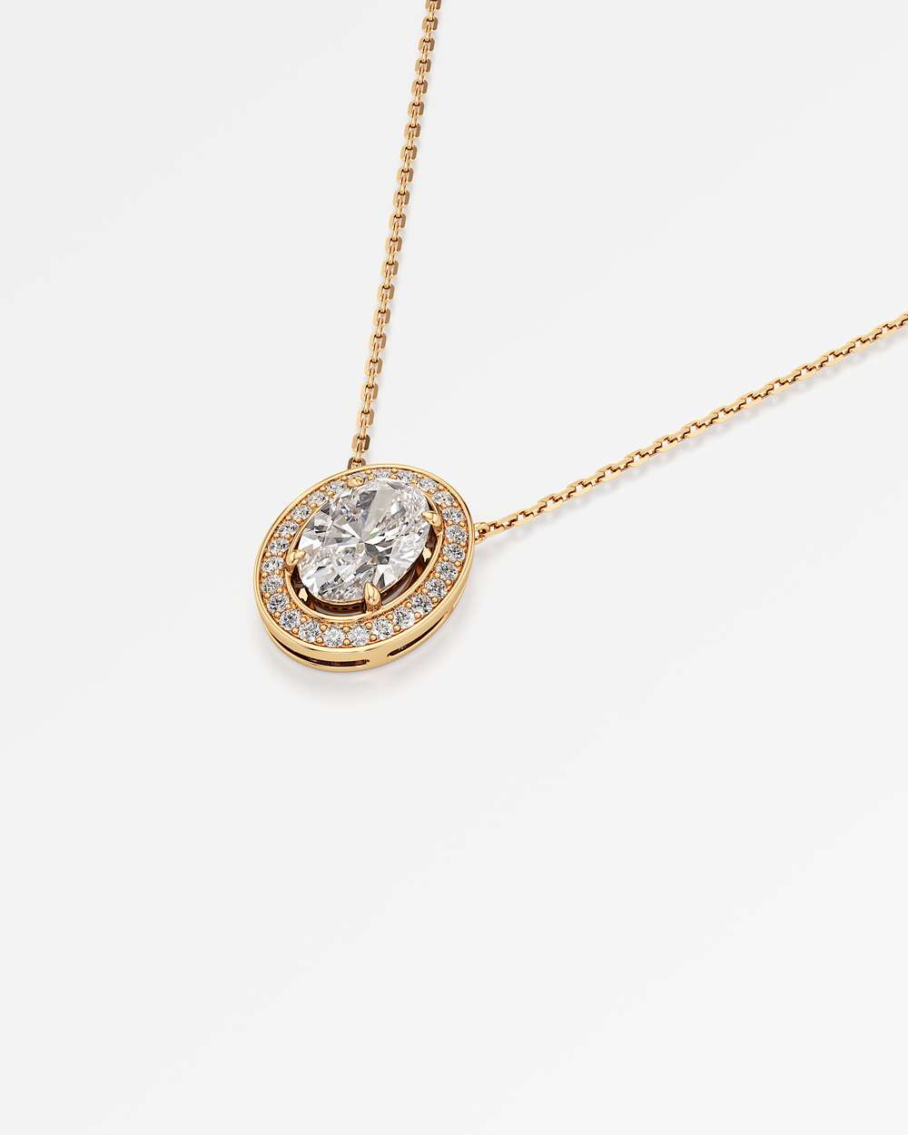 Celeste Diamond Halo Necklace