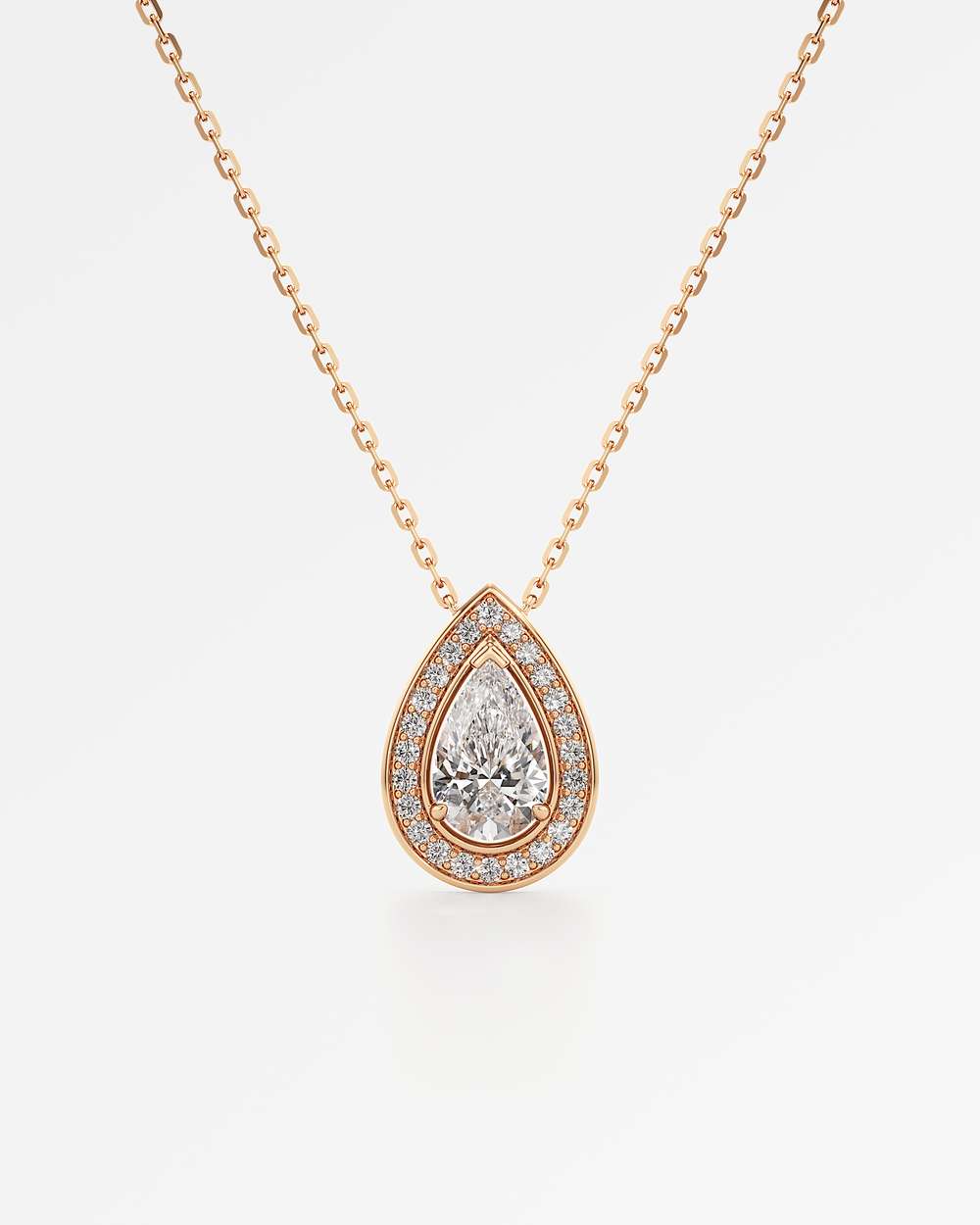 Celeste Diamond Halo Necklace