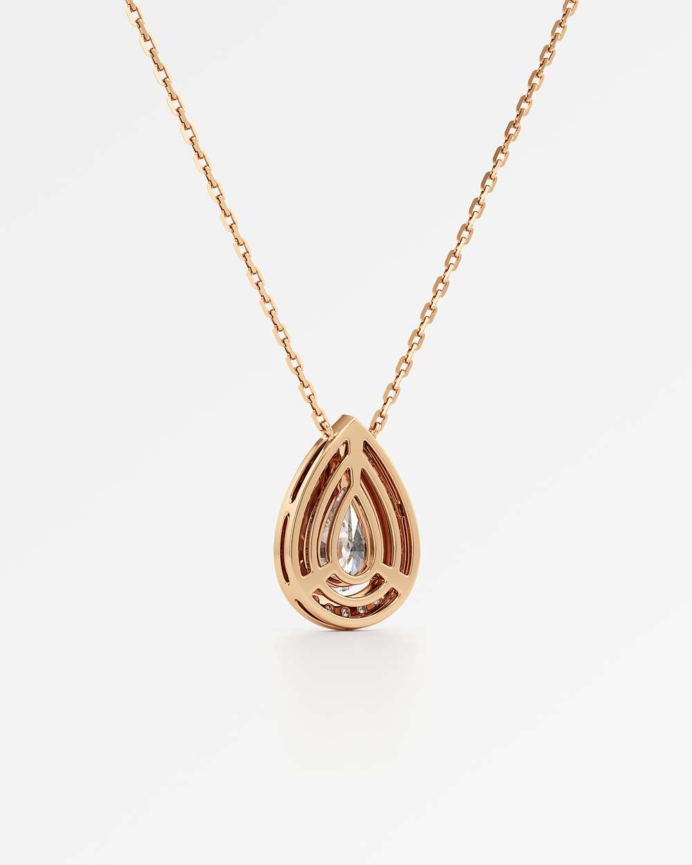 Celeste Diamond Halo Necklace