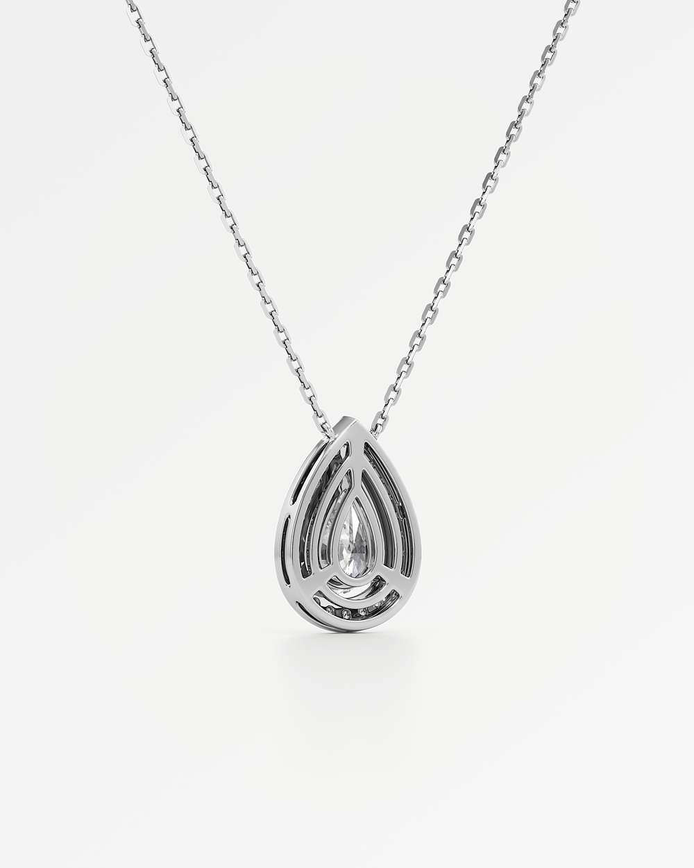 Celeste Diamond Halo Necklace