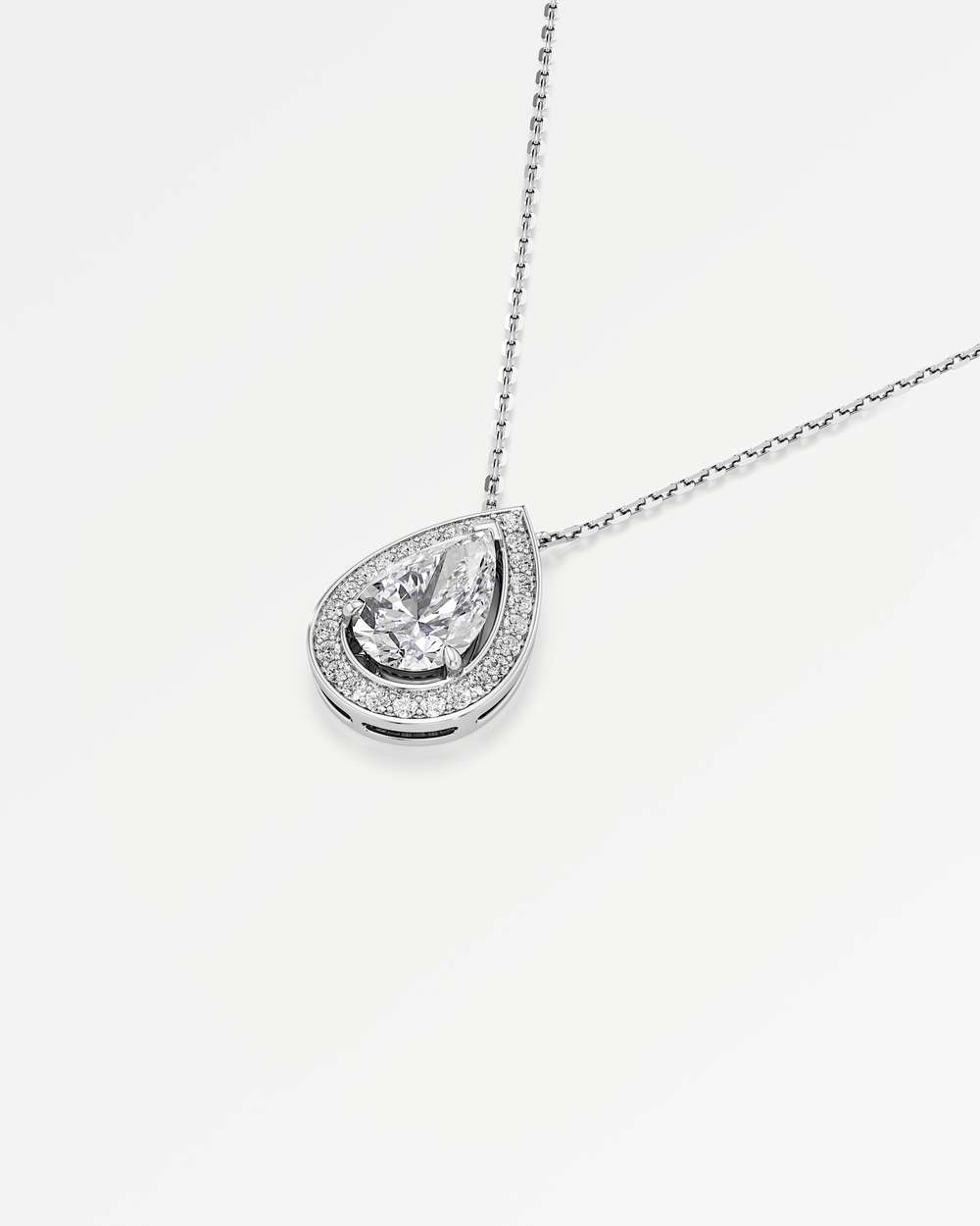 Celeste Diamond Halo Necklace