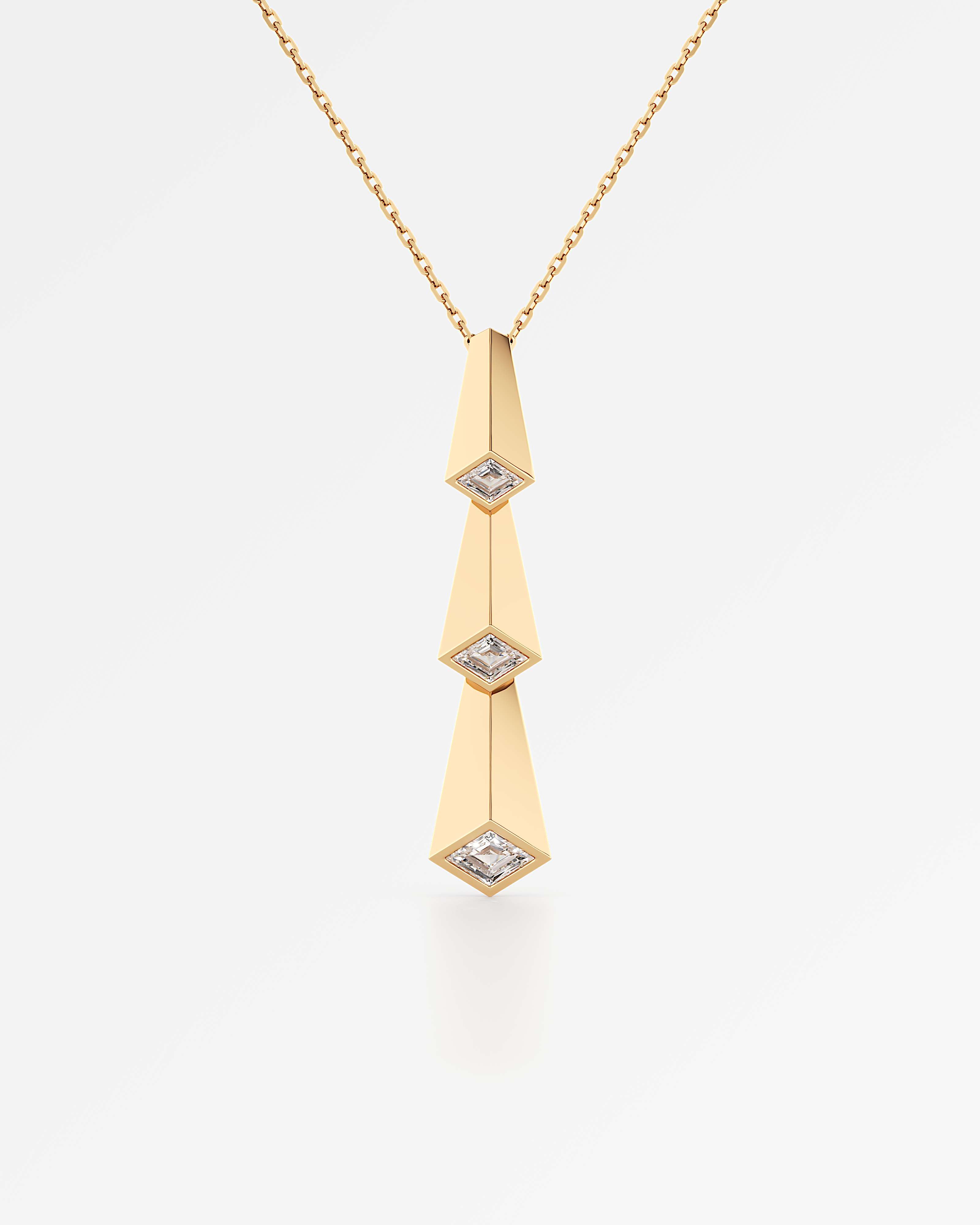 AM To Beyond Trelis Diamond Pendant, In 14K Yellow Gold (0.62 ctw)