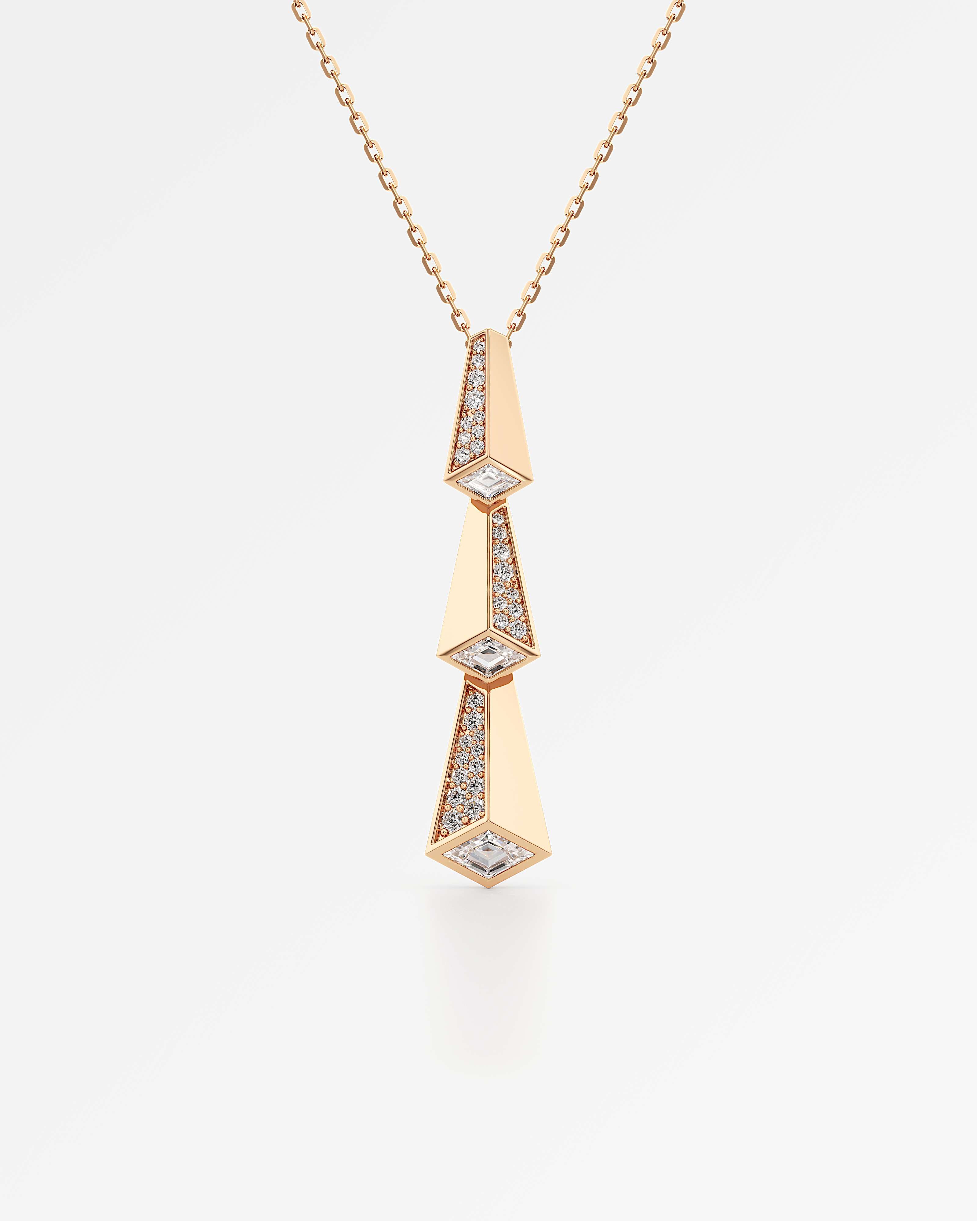 AM To Beyond Trelex Diamond Pendant, In 14K Rose Gold (0.89 ctw)