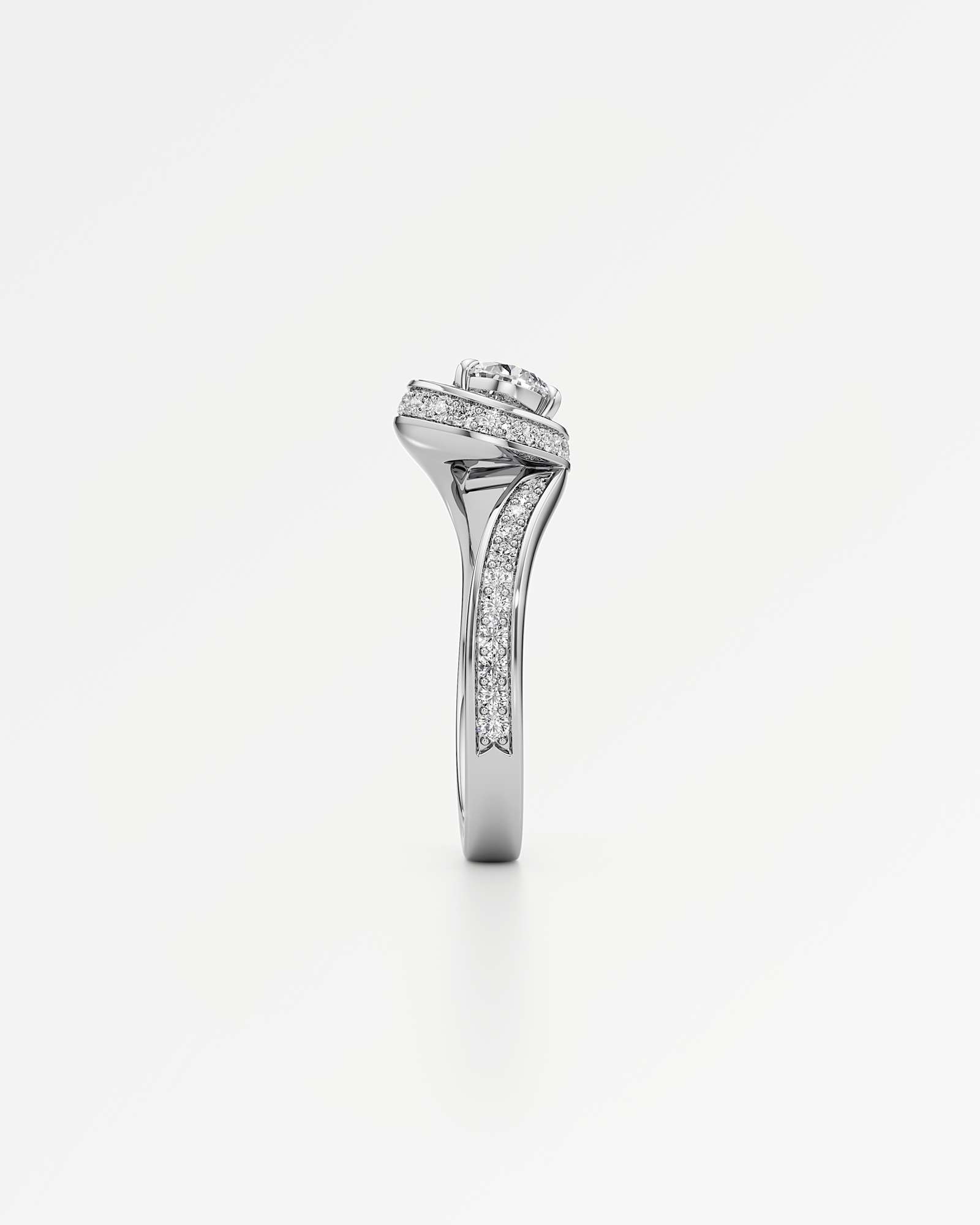You Alizé Diamond Engagement Ring, With 0.75 ct Pear Cut in 14K White Gold (1.29 ctw)