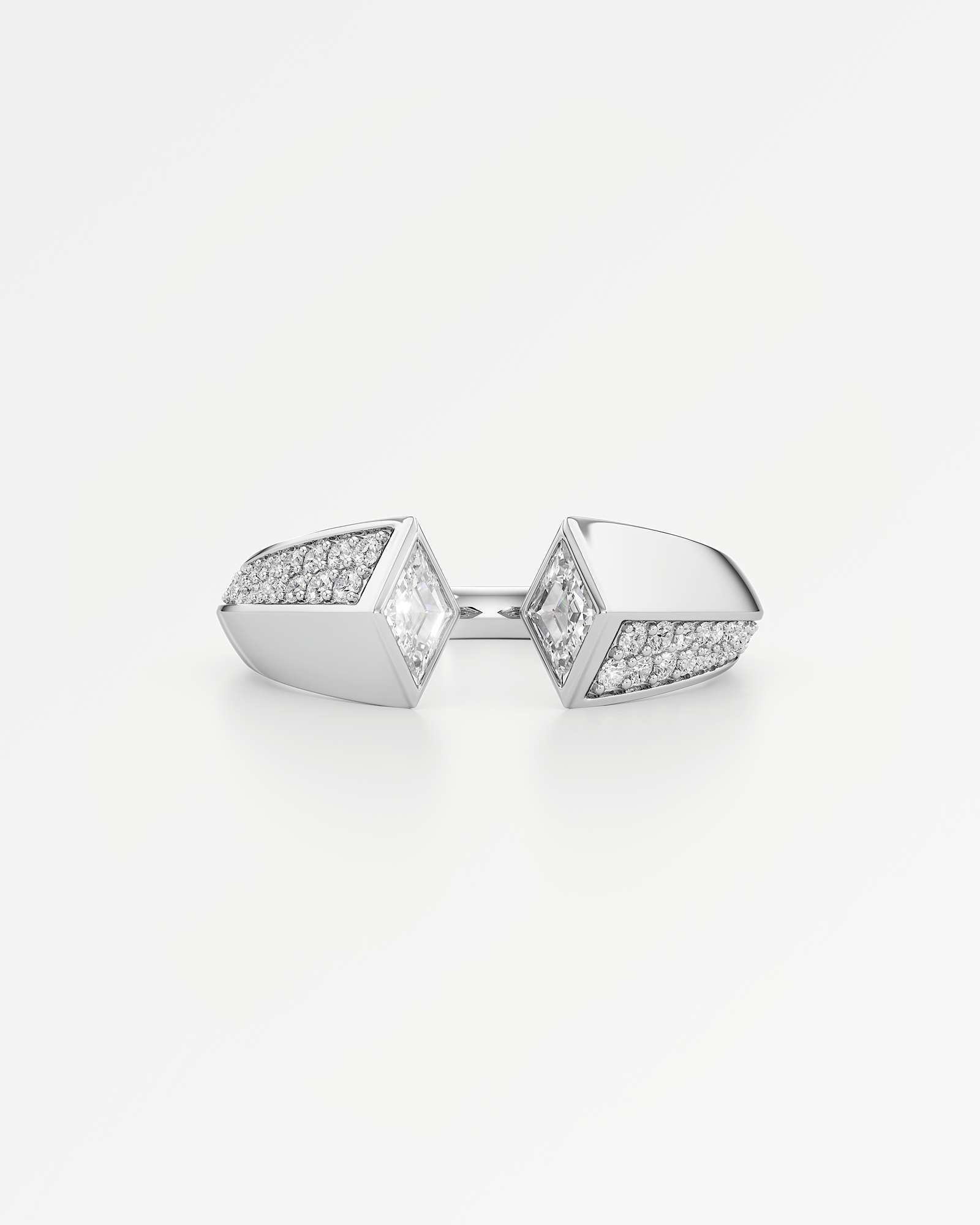 AM To Beyond Adamantine Pavé Diamond Ring, in 18K White Gold (0.60 ctw)