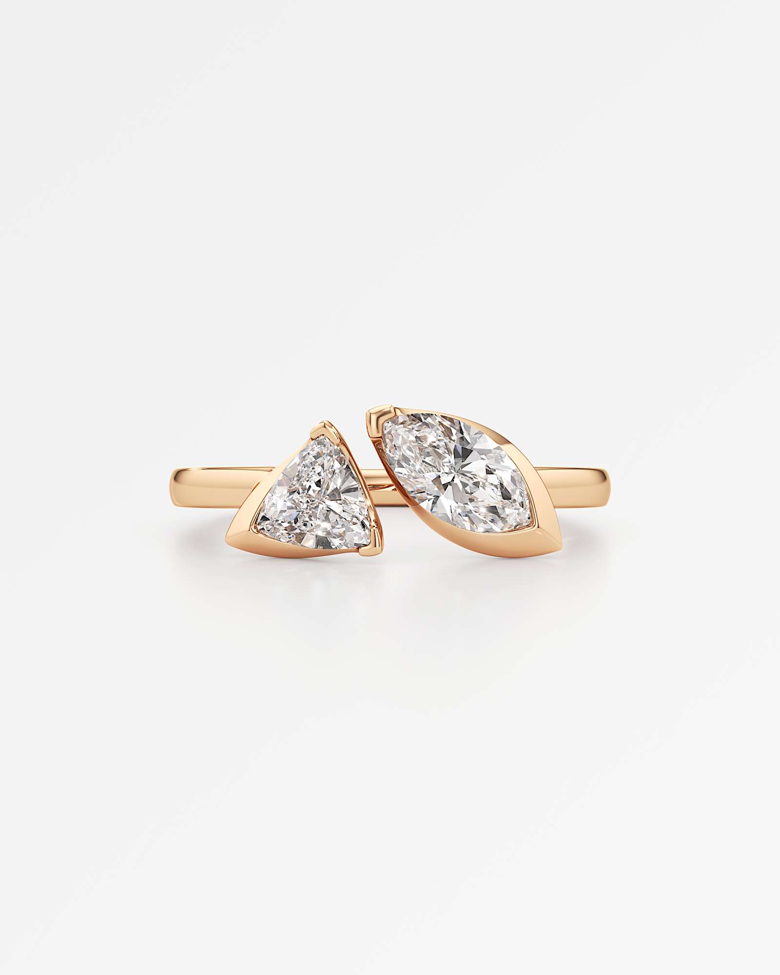 Pinnacle Levé Diamond Ring, In 14K Rose Gold (1.12 ctw)