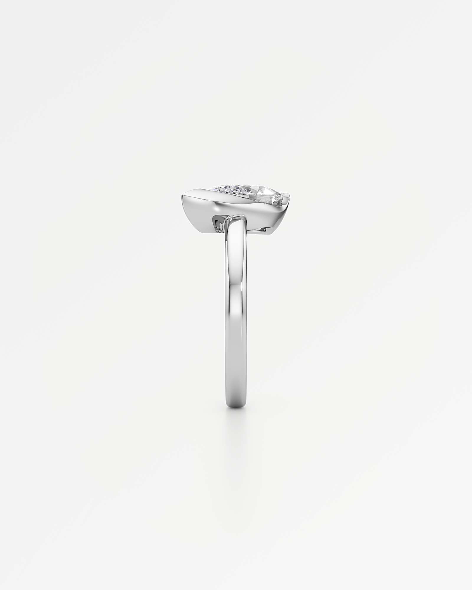 Pinnacle Apixa Diamond Ring, With Marquise Cut in 14K White Gold (1.50 ctw)