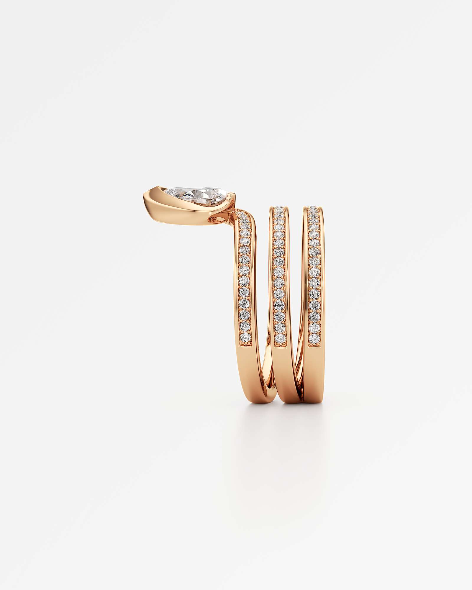 Pinnacle Serrelith Diamond Ring, In 14K Rose Gold (1.12 ctw)