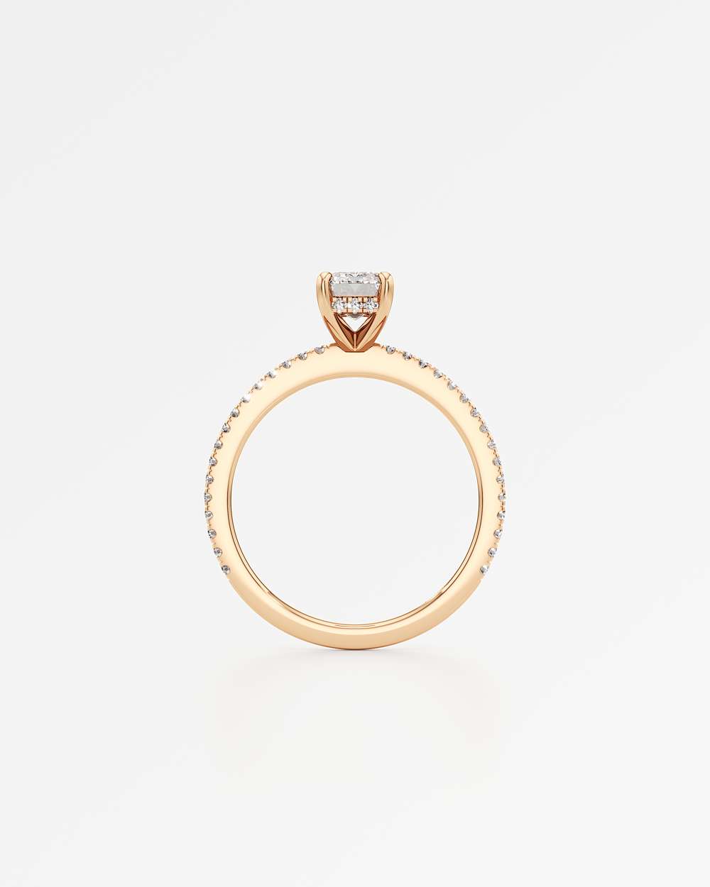 Elsa Hidden Halo Diamond Engagement Ring