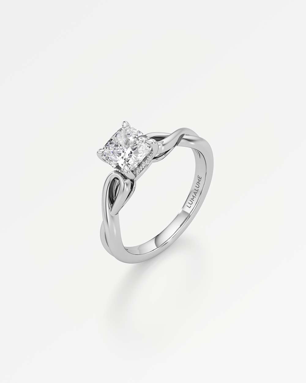 Amelia Hidden Halo Diamond Engagement Ring