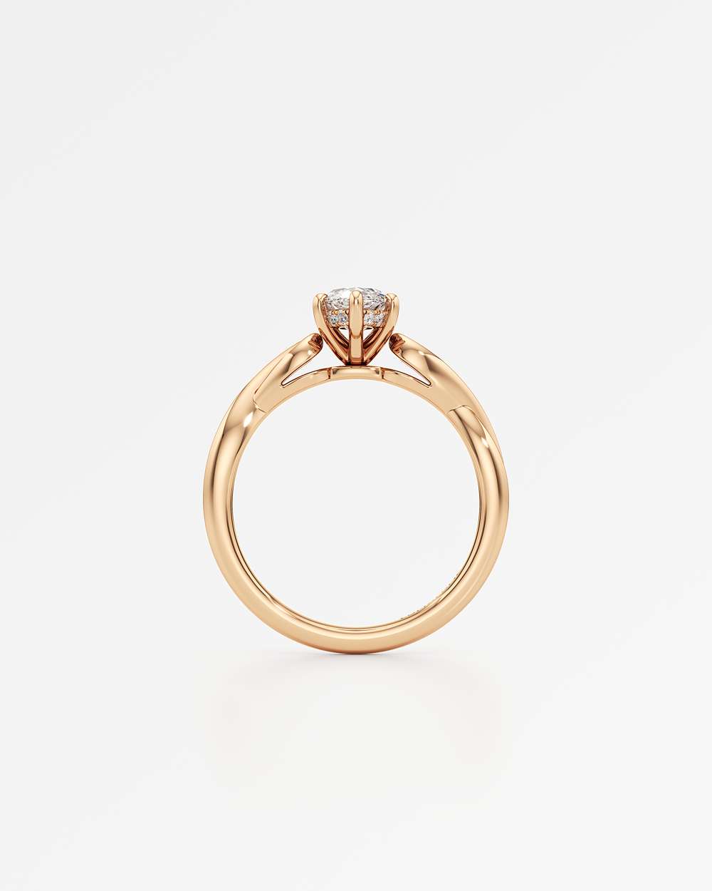Amelia Hidden Halo Diamond Engagement Ring