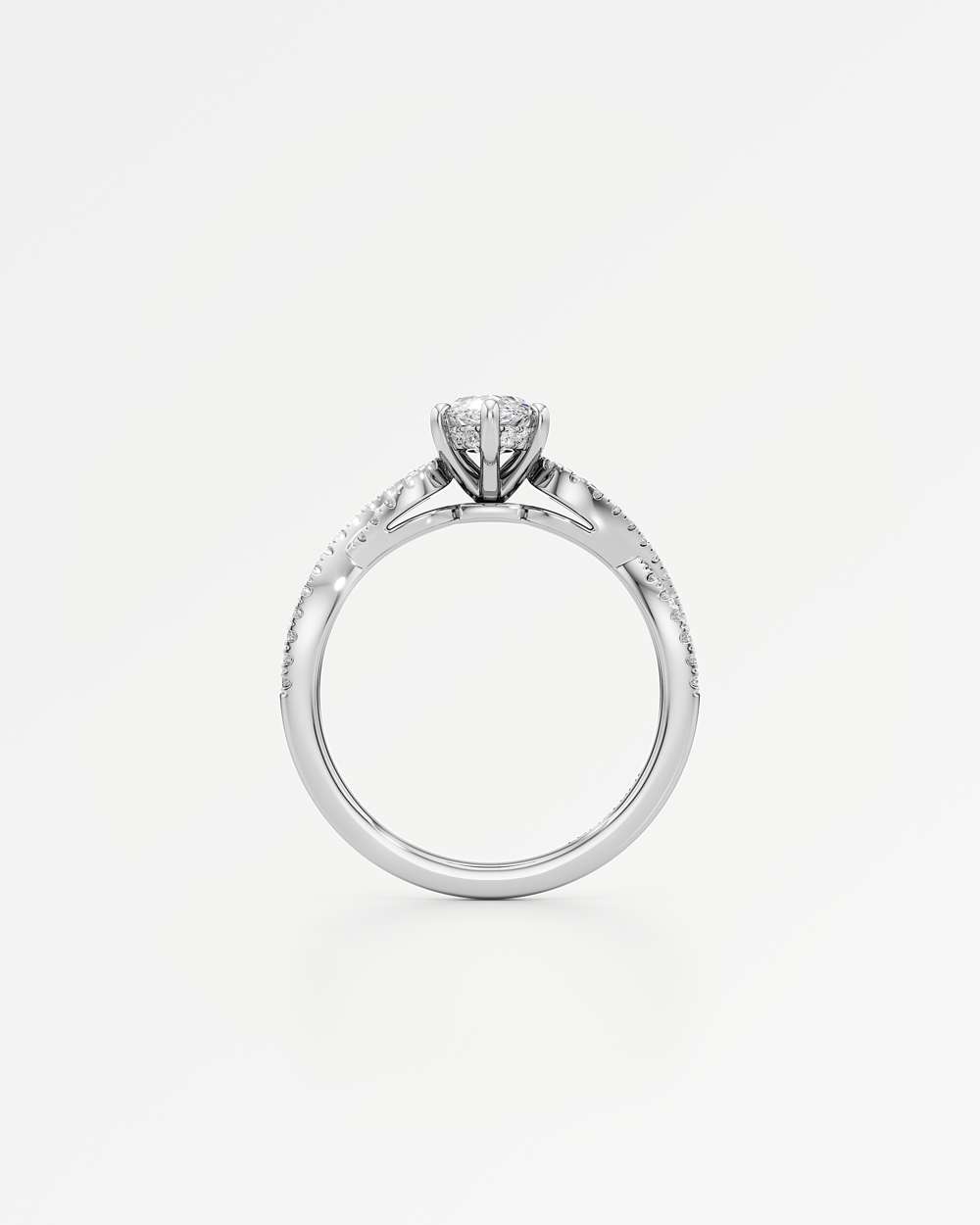 Alessia Hidden Halo Diamond Engagement Ring