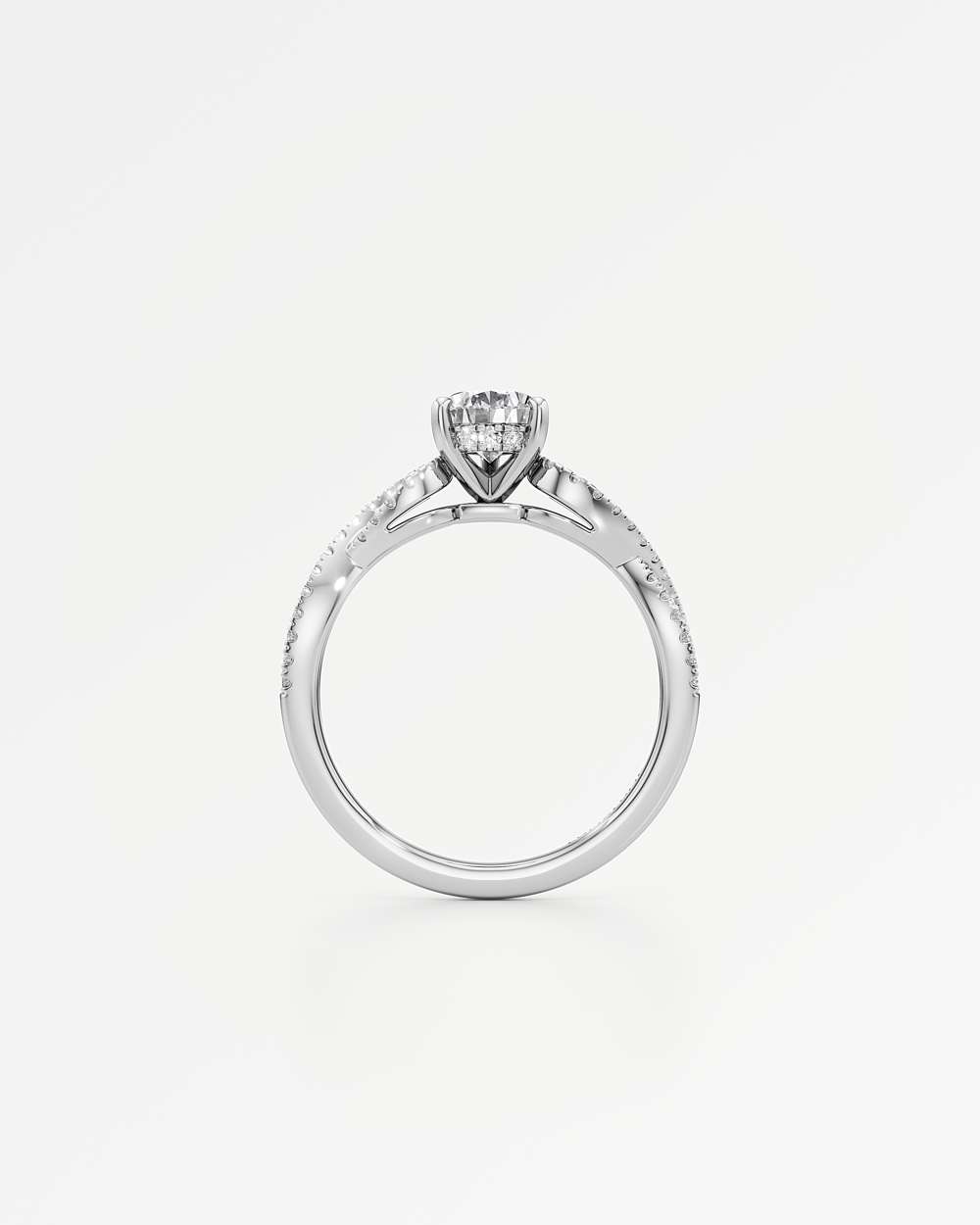 Alessia Hidden Halo Diamond Engagement Ring