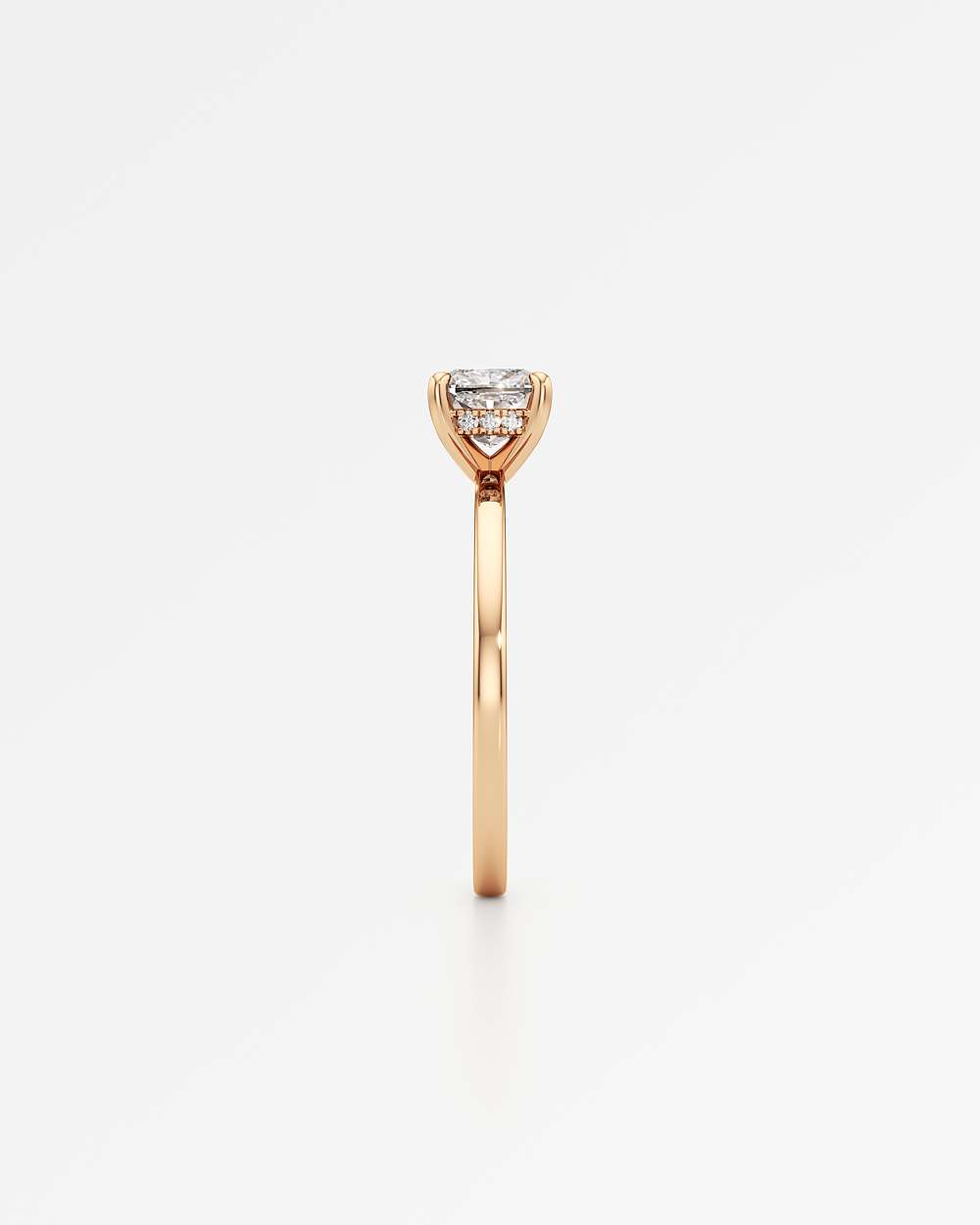 Elin Hidden Halo Diamond Engagement Ring