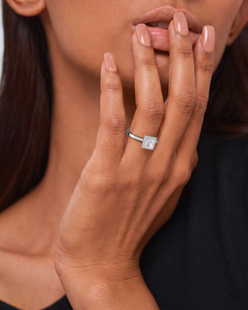 Elin Halo Diamond Engagement Ring