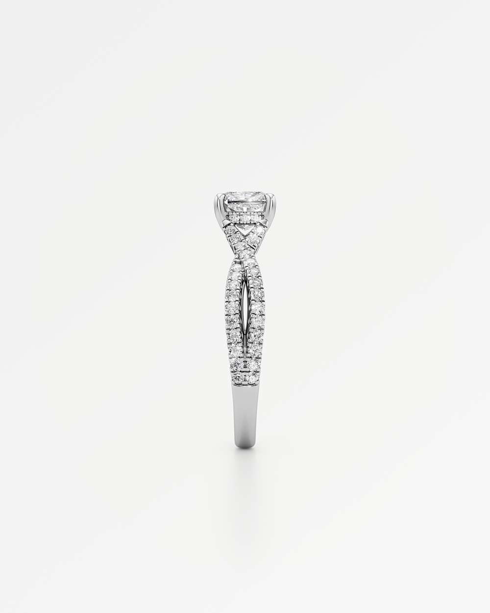 Arabella Hidden Halo Diamond Engagement Ring