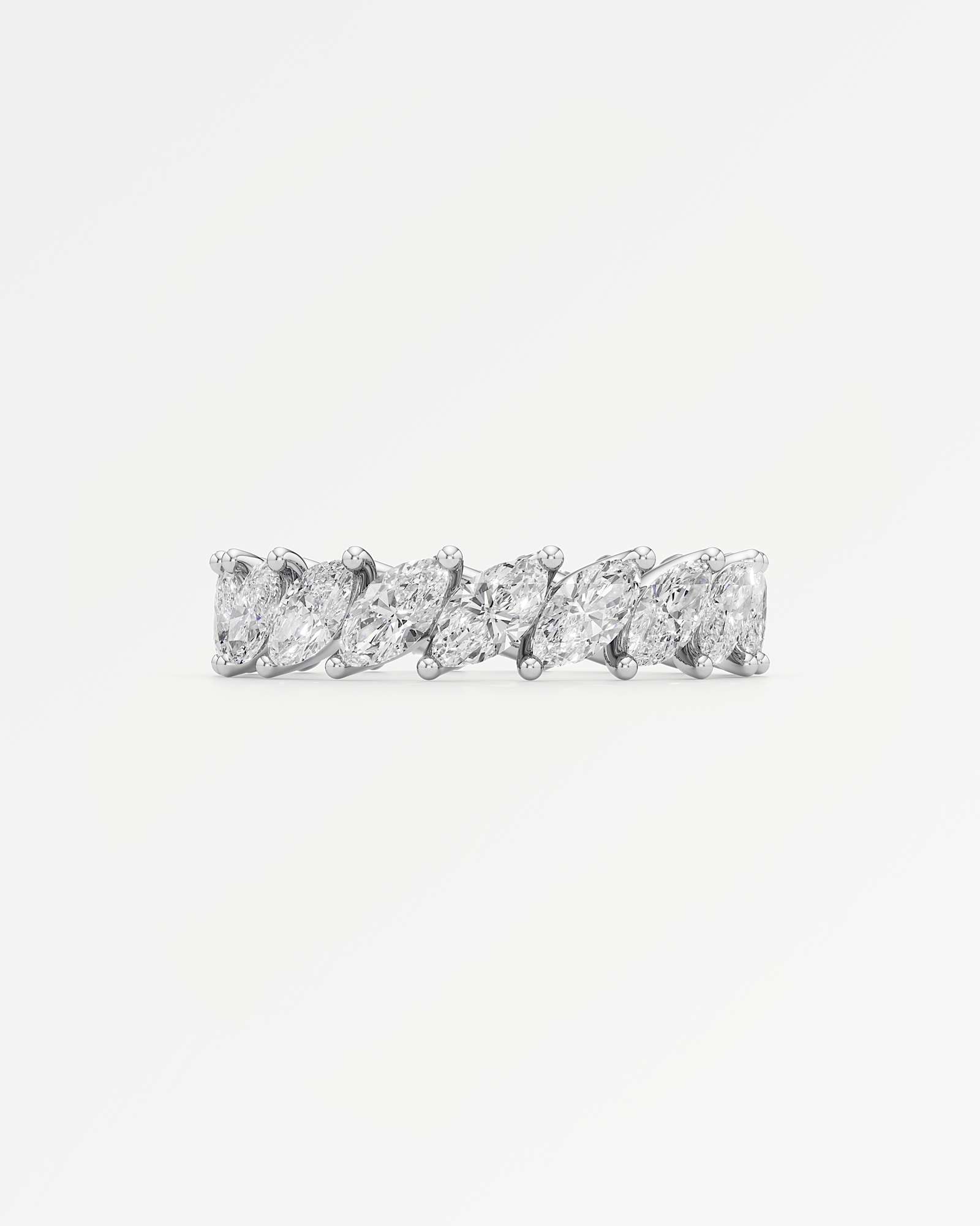 Verve Soleil Eternity Diamond Wedding Band, In 14K White Gold (2.70 ctw)
